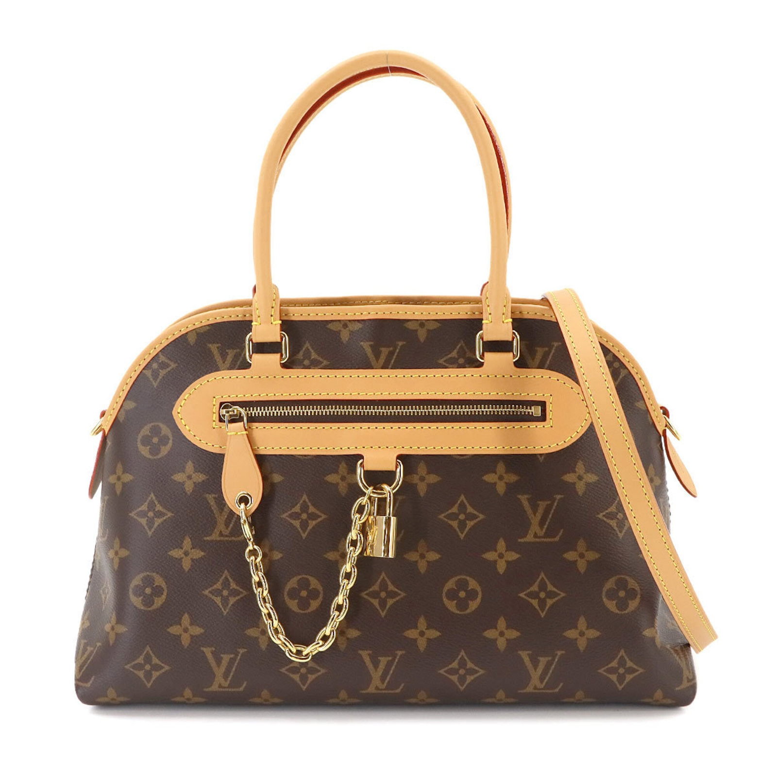 Louis Vuitton Monogram Handbag: Louis Vuitton Monogram Handbag Monogram patterned leather makes this Louis Vuitton handbag a stylish and iconic accessory. Made in France, the M15208 model boasts a classic design with a brown monogra
