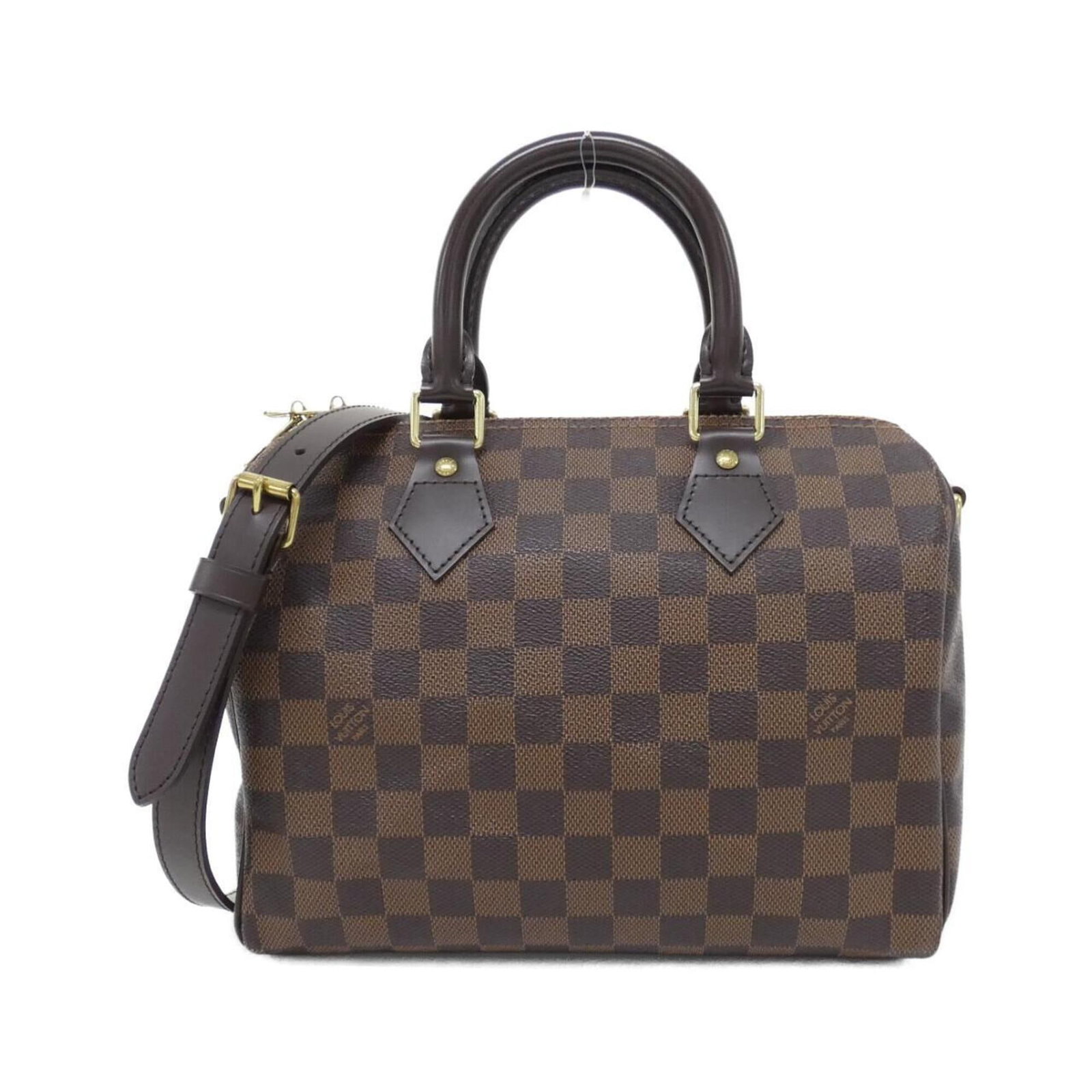 Louis Vuitton Boston Bag Coated Canvas: Louis Vuitton Boston Bag Coated Canvas Coated canvas construction provides durability and style to this Louis Vuitton Boston bag, featuring a classic Ebene color and gold hardware. The bag's compact s