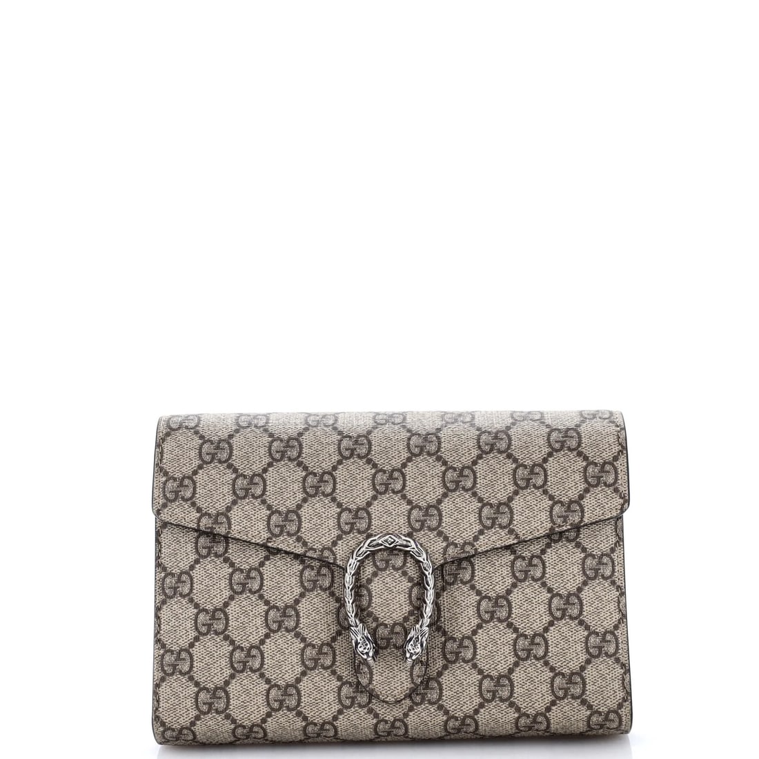 Small Coated Canvas GG Dionysus Chain Wallet Gucci: Small Coated Canvas GG Dionysus Chain Wallet Gucci Small Coated Canvas GG Dionysus Chain Wallet Gucci. This Gucci Dionysus Chain Wallet features a canvas coated leather exterior in brown, with a silve