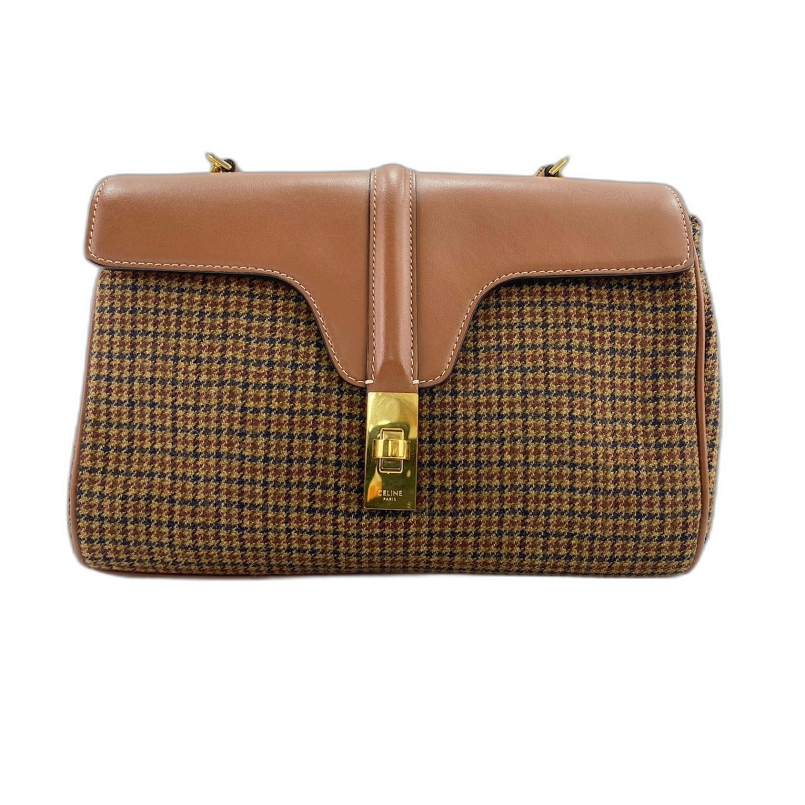 Celine Shoulder Bag: Celine Shoulder Bag Brown Celine Shoulder Bag, 18cm x 24cm x 6cm, perfect for everyday use with its classic design and spacious interior. The bag's brown color and structured shape make it a