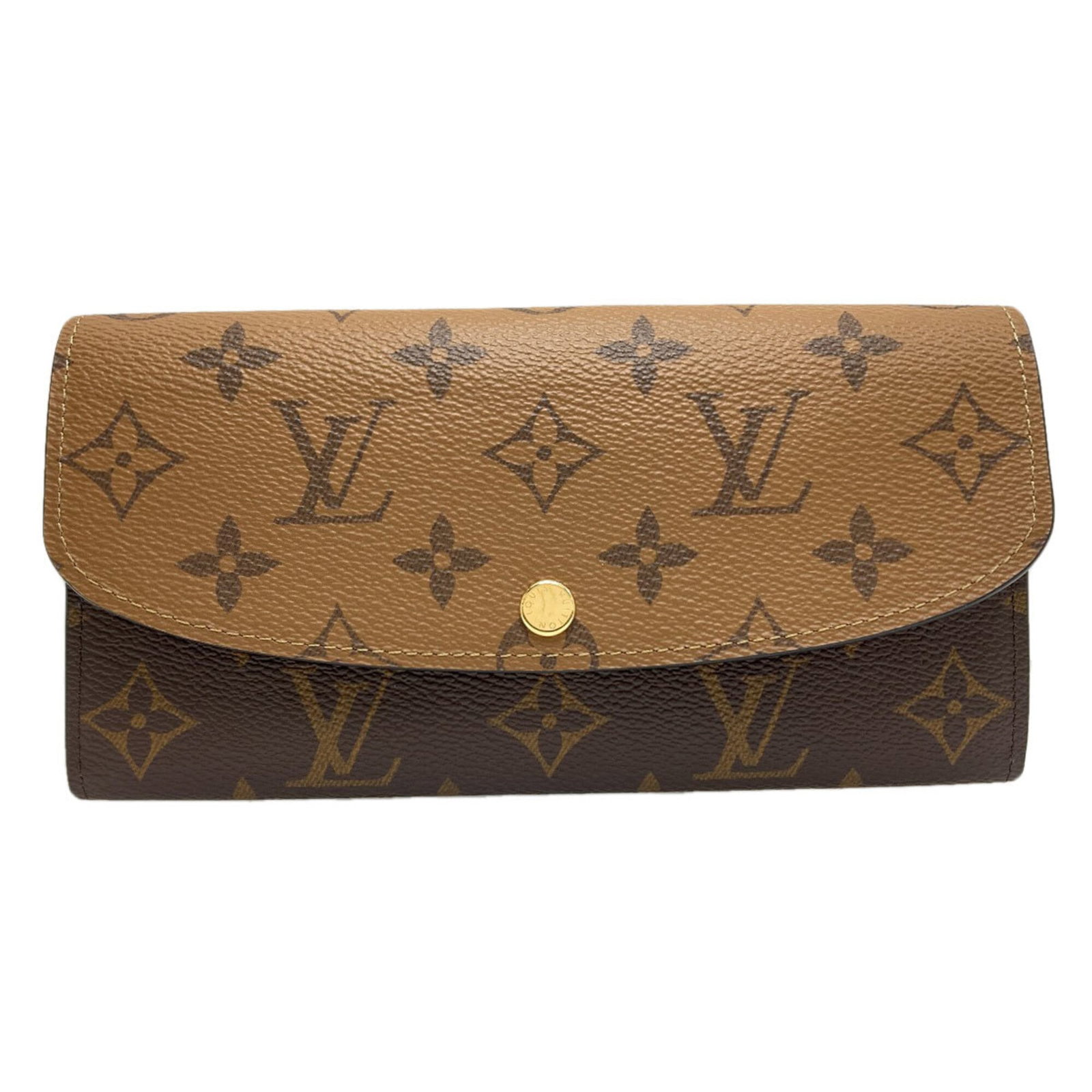 Long Wallet Bi Fold Monogram Louis Vuitton Reverse: Long Wallet Bi Fold Monogram Louis Vuitton Reverse Monogram Reverse Long Wallet Bi Fold in Brown. This Louis Vuitton Long Wallet features a classic bi-fold design with a signature Monogram Reverse pat