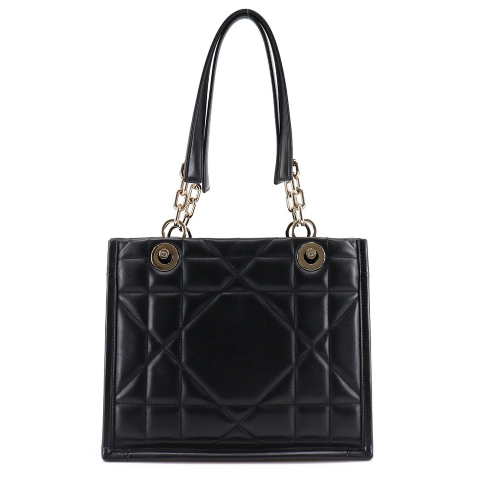 Dior Tote Bag Leather: Dior Tote Bag Leather Black leather Dior tote bag with a classic design, measuring 22cm x 27cm x 13cm, comes with a dust bag for protection. This stylish bag is made from high-quality leather and