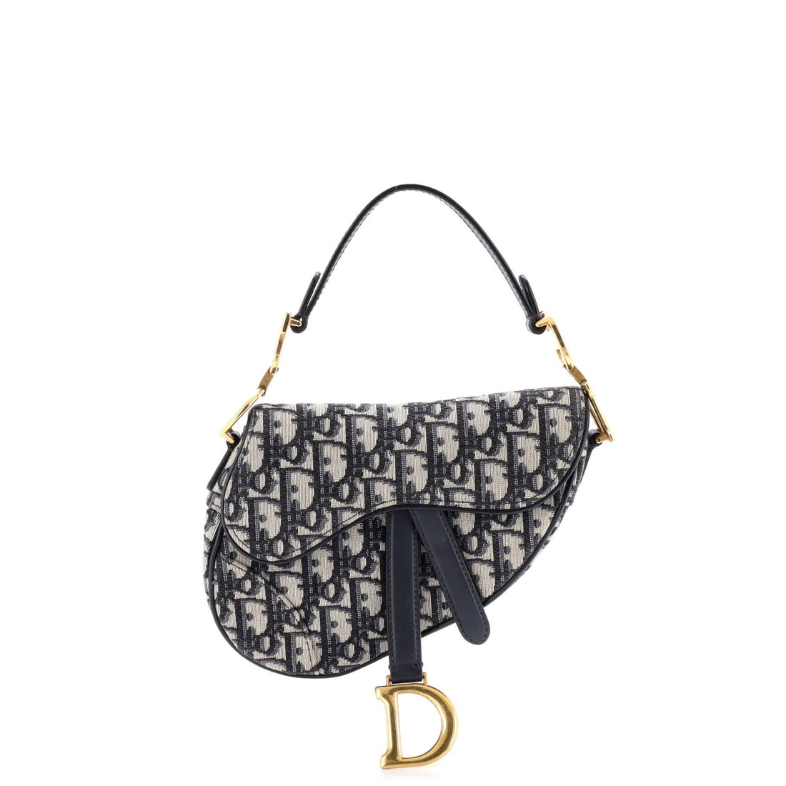 Canvas Oblique Christian Dior Saddle Mini: Canvas Oblique Christian Dior Saddle Mini Canvas Oblique Christian Dior Saddle Mini - A stylish and compact shoulder bag with a signature blue canvas exterior, featuring a classic oblique design and