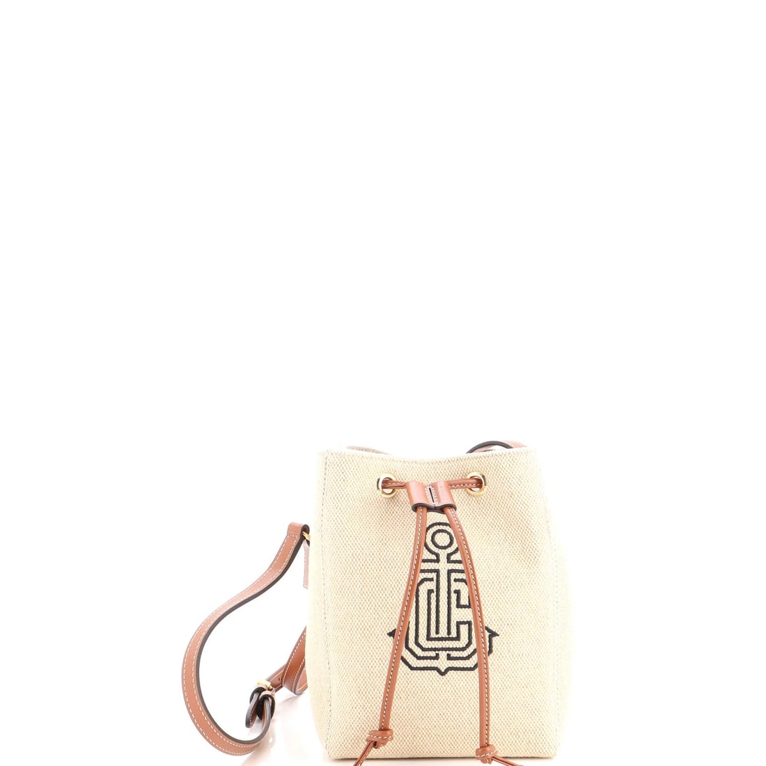 Celine Canvas Micro Bucket Bag: Celine Canvas Micro Bucket Bag The Celine Canvas Micro Bucket Bag is a compact, neutral-toned canvas tote with a classic bucket shape. Measuring just 7" tall and 5" wide, this micro-sized bag is