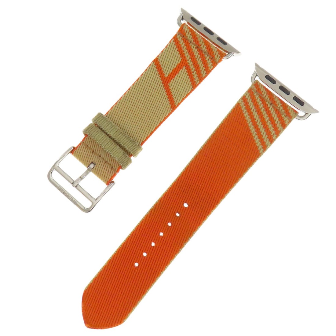 Hermes Belt Parts Watch 1.8" Watches Sv Nylon: Hermes Belt Parts Watch 1.8" Watches Sv Nylon Beige nylon watch with a 1.8" face, featuring a beige bezel, available for purchase. This watch is made from nylon material and is a style from the