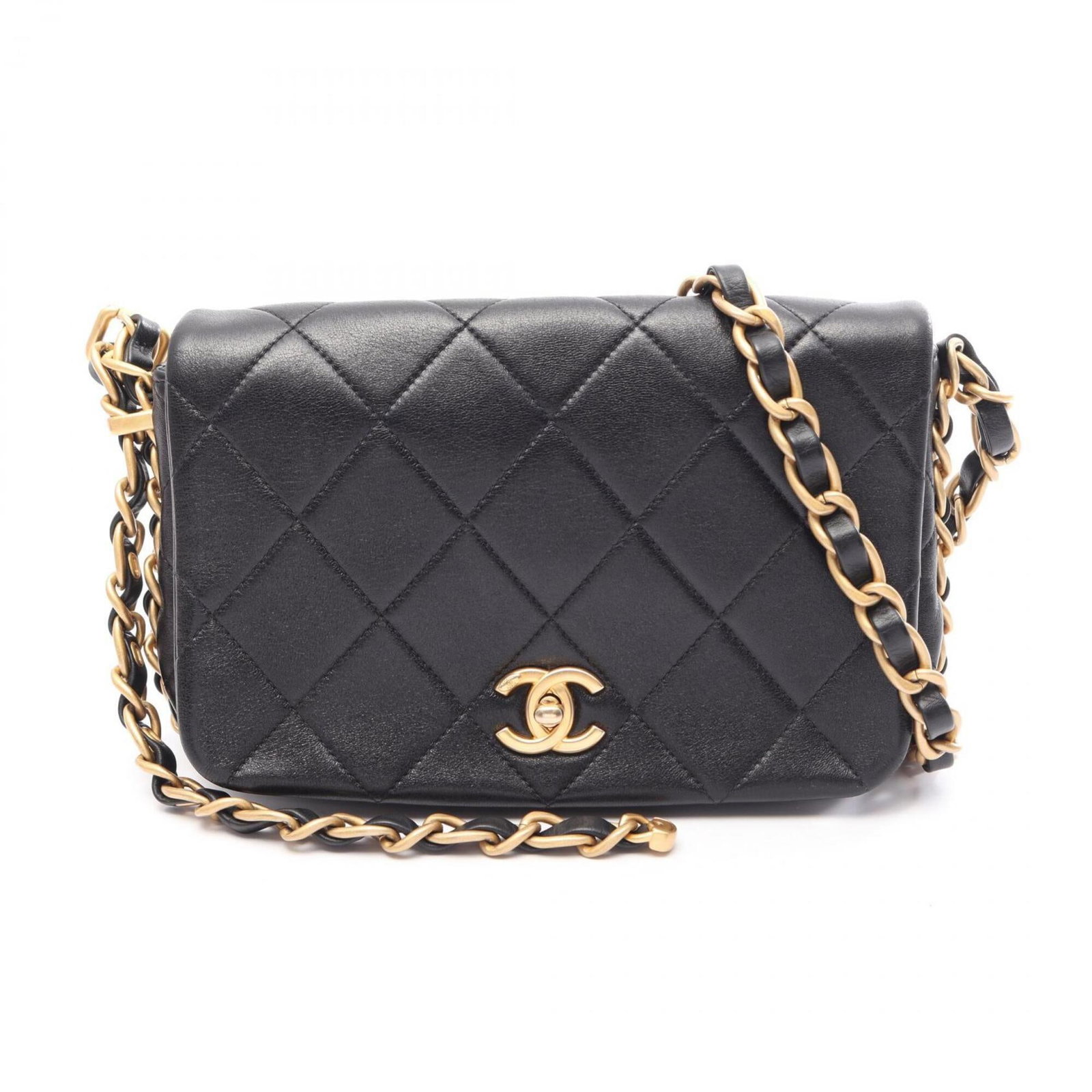 Shoulder Bag Leather Handbag Chanel: Shoulder Bag Leather Handbag Chanel Black leather shoulder bag from Chanel, measuring 16cm x 24cm x 5cm, with classic design and timeless elegance. This sleek and sophisticated bag is made from