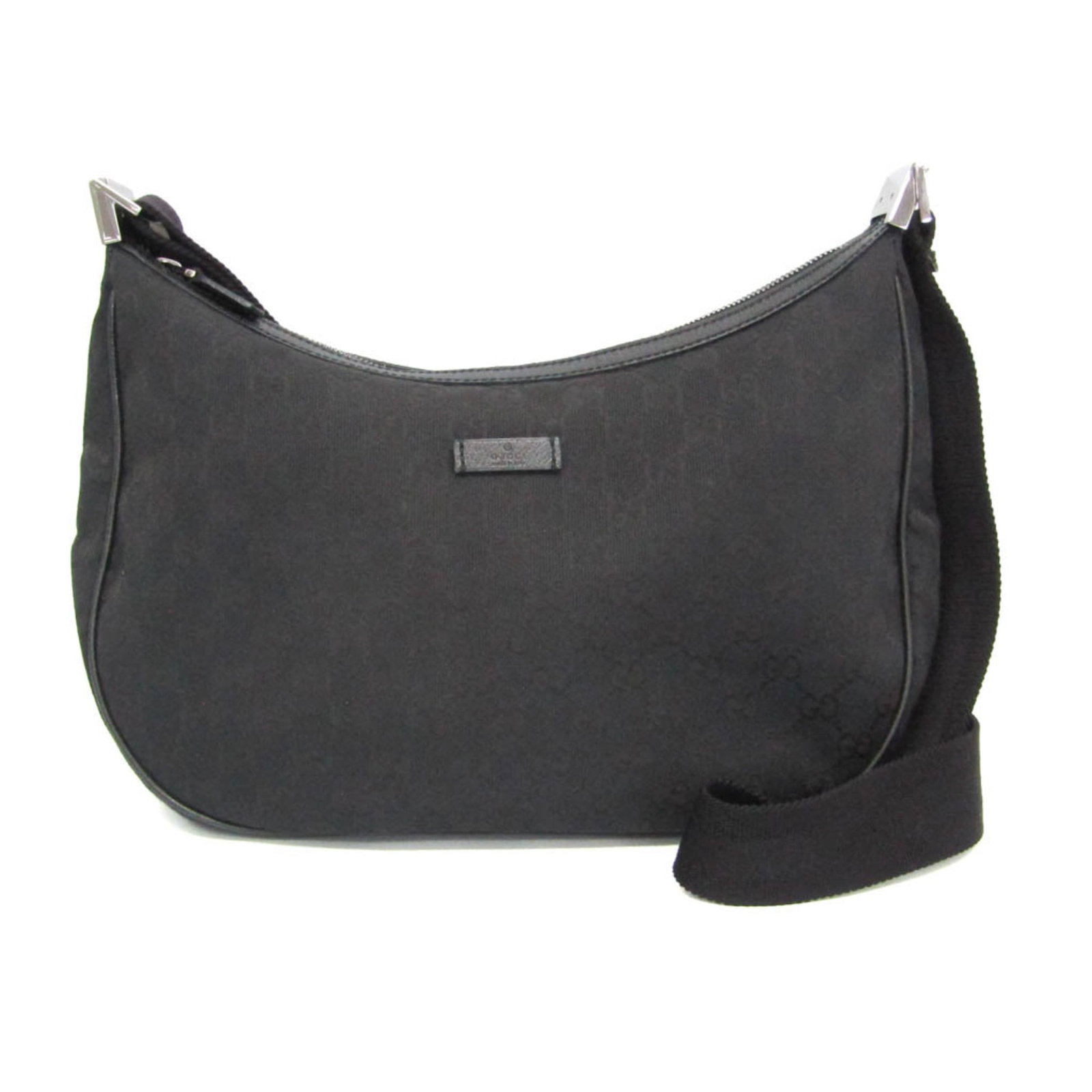 Canvas Leather Gg Gucci Bag Shoulder: Canvas Leather Gg Gucci Bag Shoulder GG Canvas Leather Gucci Bag Shoulder in Black. This iconic shoulder bag features a striking GG canvas exterior, paired with supple leather accents, and a