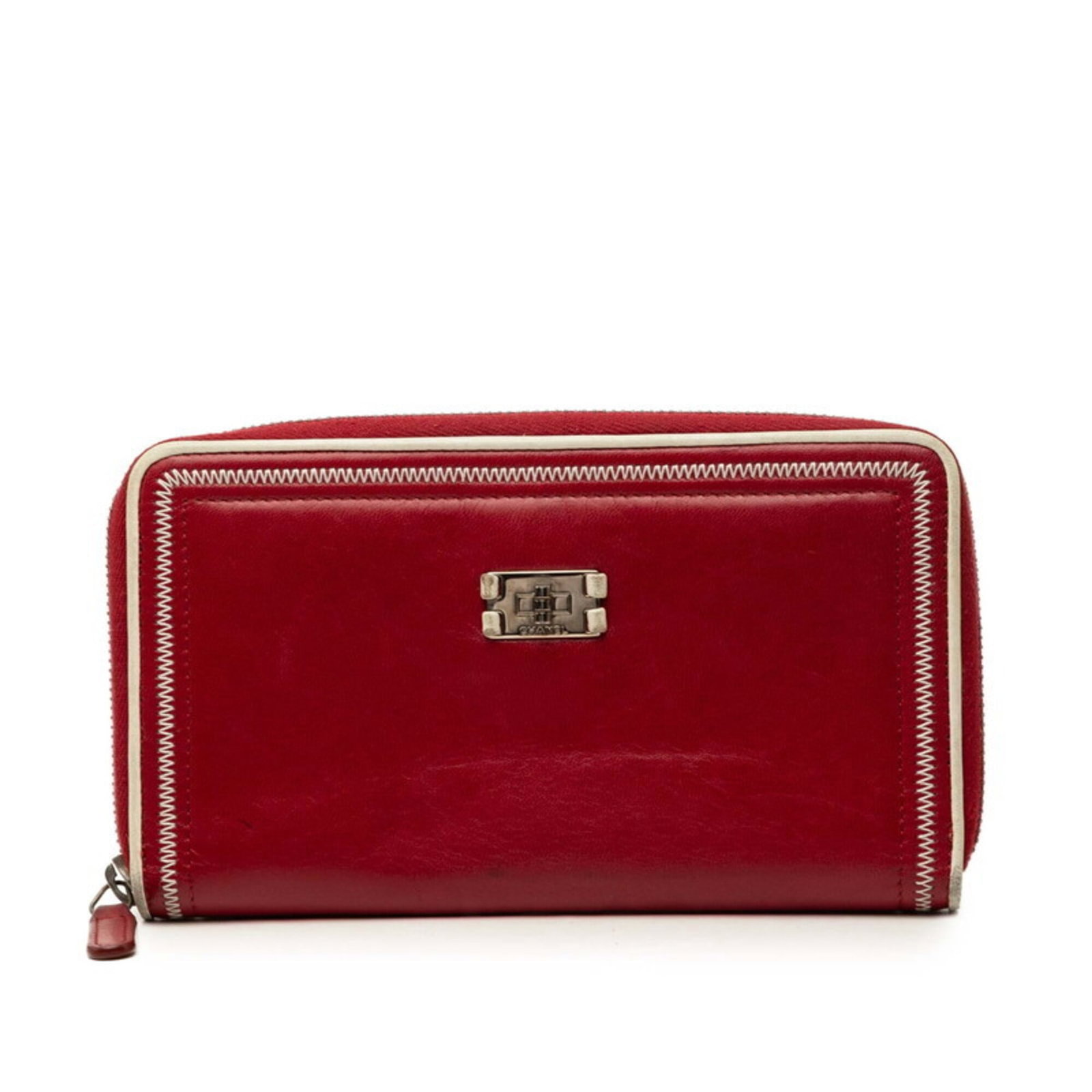 Chanel Long Wallet (Bi-Fold) Leather: Chanel Long Wallet (Bi-Fold) Leather This iconic Chanel long wallet is crafted from rich, red leather, boasting a sleek bi-fold design that adds a touch of sophistication to any outfit. Measuring