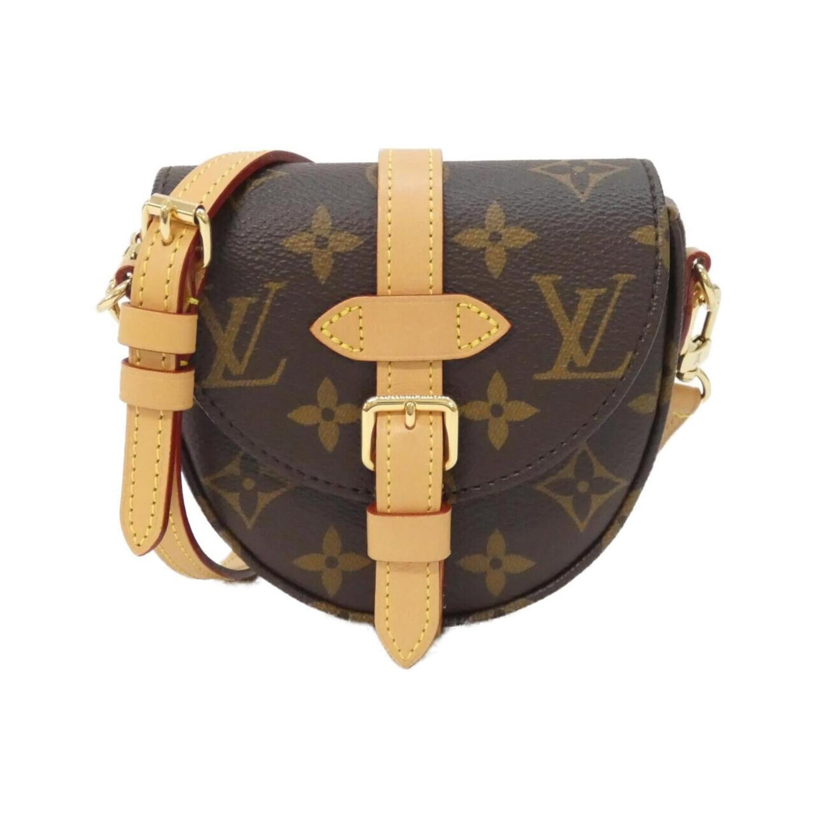 Canvas Coated Louis Vuitton Bag Shoulder: Canvas Coated Louis Vuitton Bag Shoulder Marron coated canvas and gold hardware make this Louis Vuitton shoulder bag a stylish accessory. With its compact size and coated canvas material, it's perfect