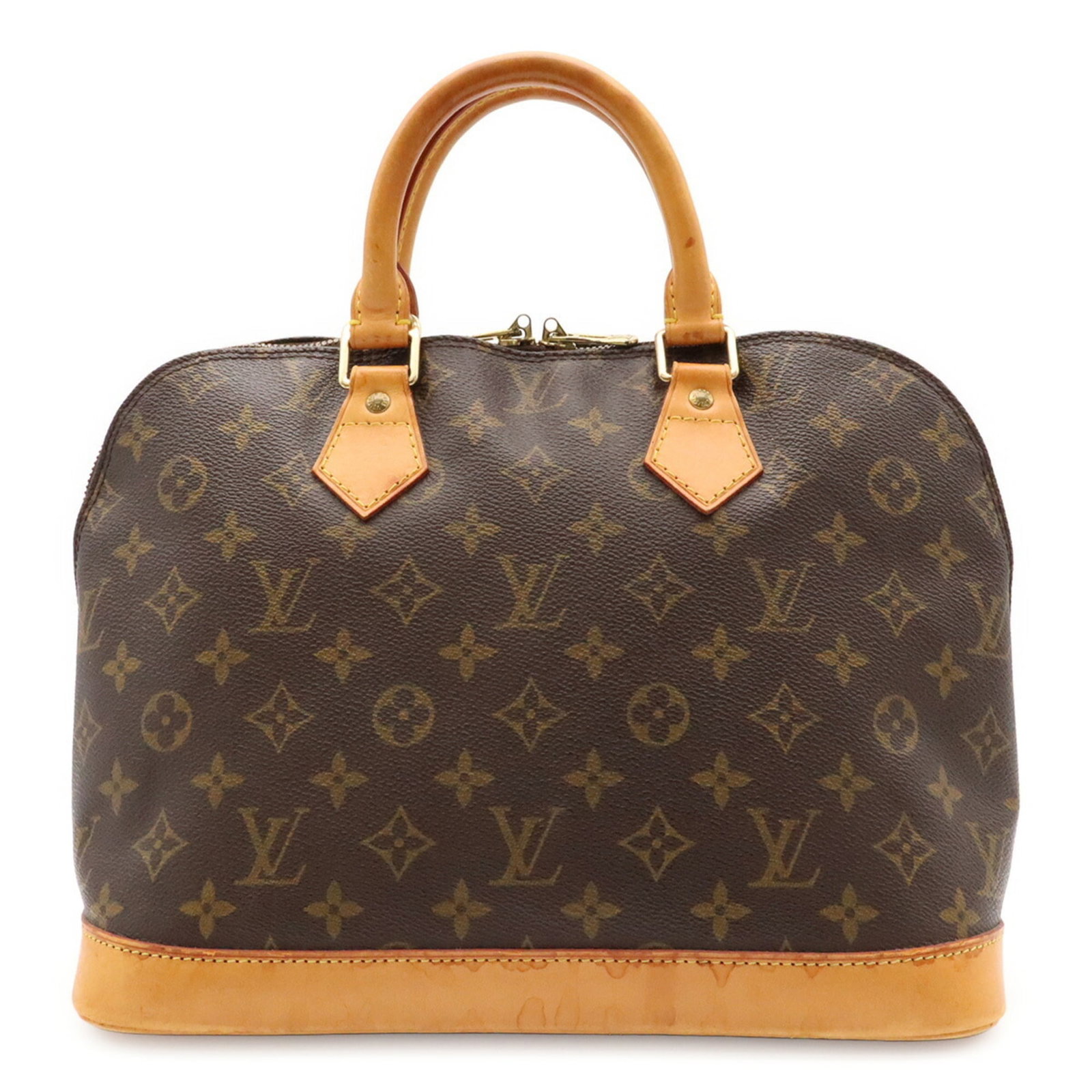 Louis Vuitton Monogram Handbag: Louis Vuitton Monogram Handbag The Louis Vuitton Monogram Handbag is a timeless piece featuring the iconic monogram pattern in rich brown. Measuring 24cm x 30cm x 16cm, this stylish handbag boasts a