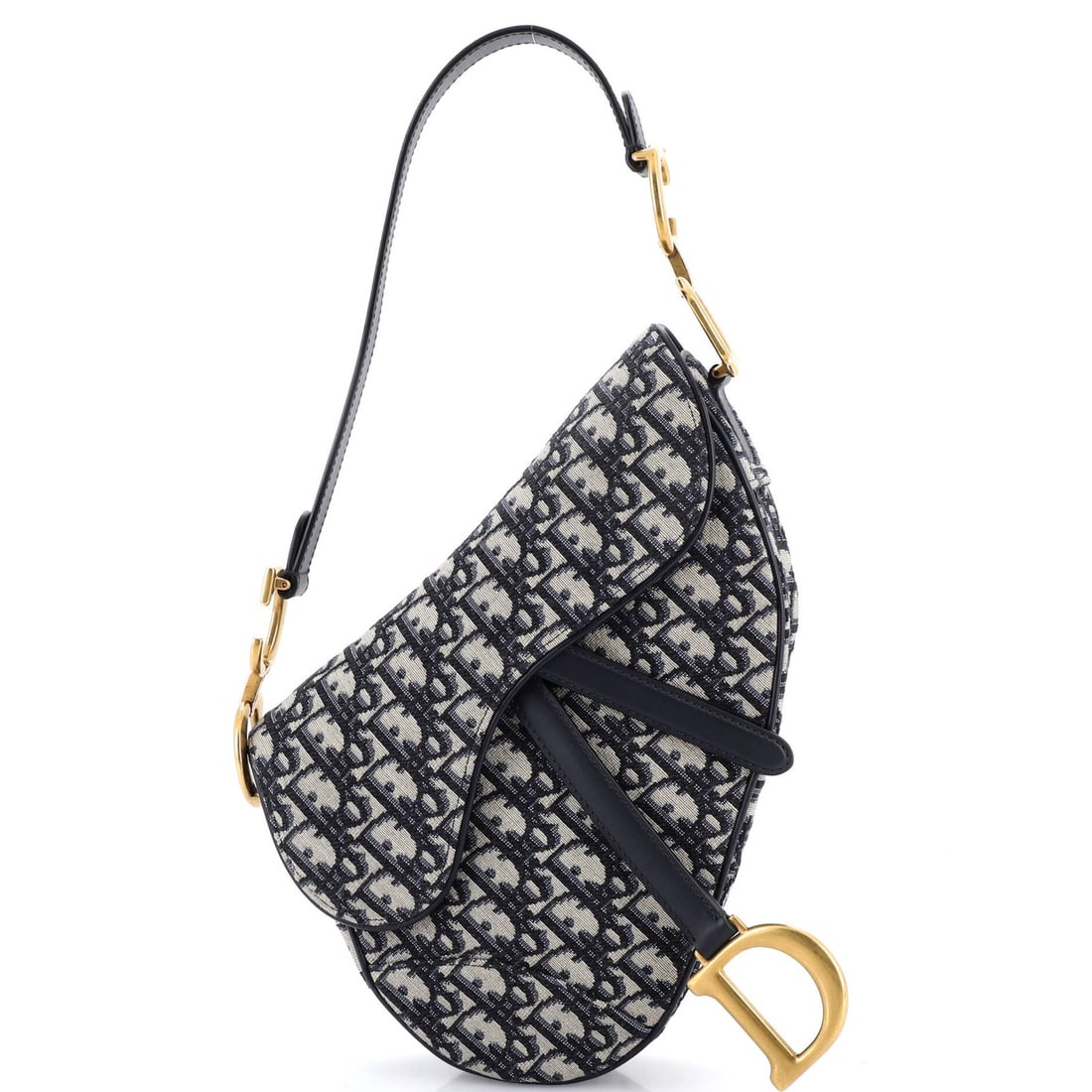 Canvas Oblique Medium Saddle Handbag Dior Christian: Canvas Oblique Medium Saddle Handbag Dior Christian Canvas Oblique Medium Saddle Handbag Dior Christian - A stylish and versatile shoulder bag with a classic oblique design, featuring a blue canvas