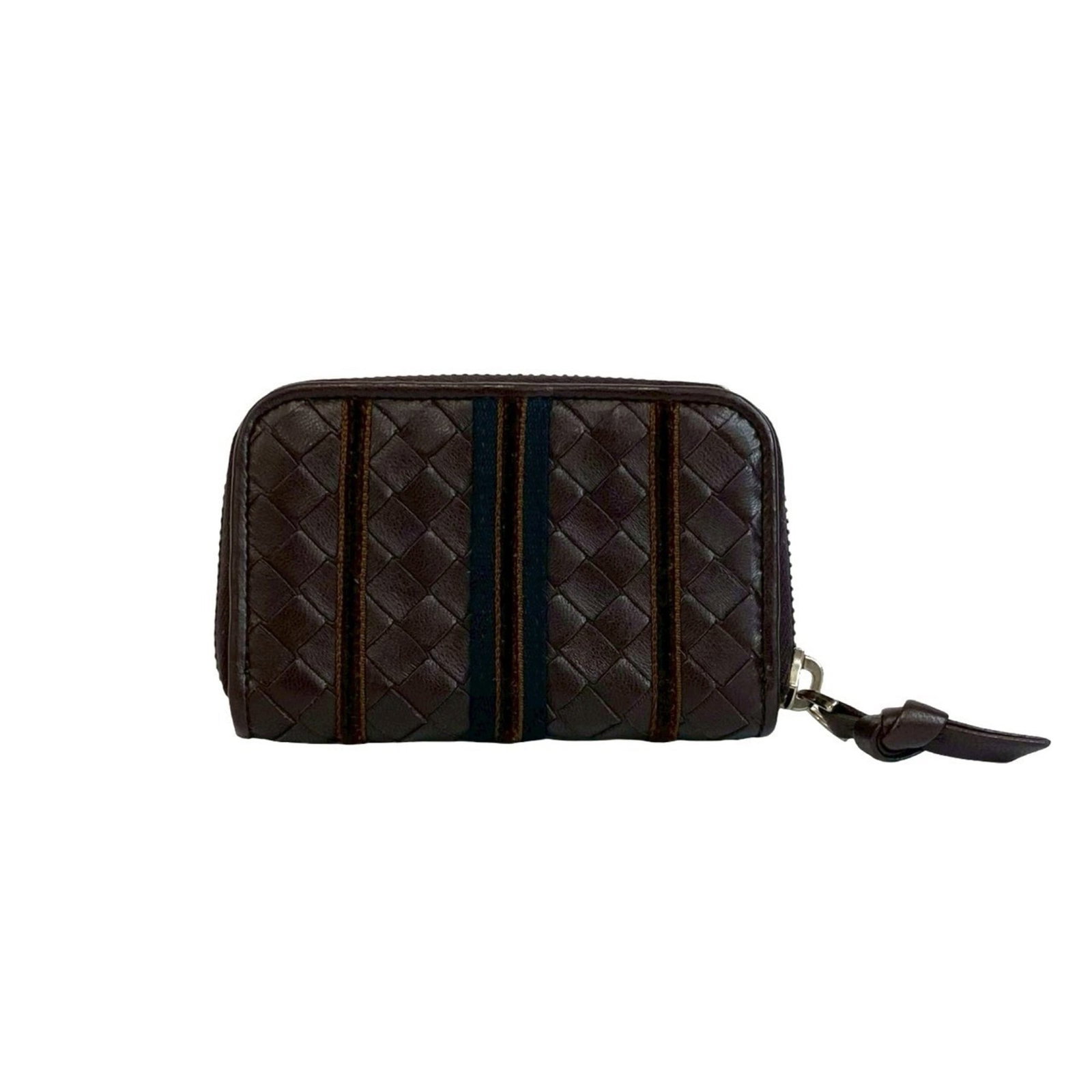 Coin Case Leather Purse Bottega: Coin Case Leather Purse Bottega Bottega Veneta's Coin Case Leather Purse is a sleek, brown leather coin purse with a compact size, measuring 7cm x 10.5cm x 2cm. Made from high-quality leather, this