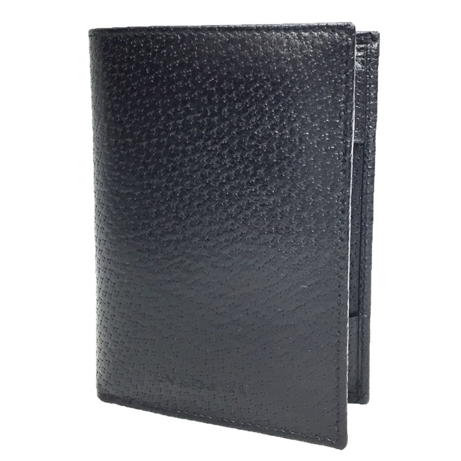 Bi Fold Leather Wallet: Bi Fold Leather Wallet The Bvlgari Bi Fold Leather Wallet is a sleek and sophisticated accessory, crafted from high-quality black leather. Measuring 12cm x 8.5cm x 2cm, it features a classic bi-fold