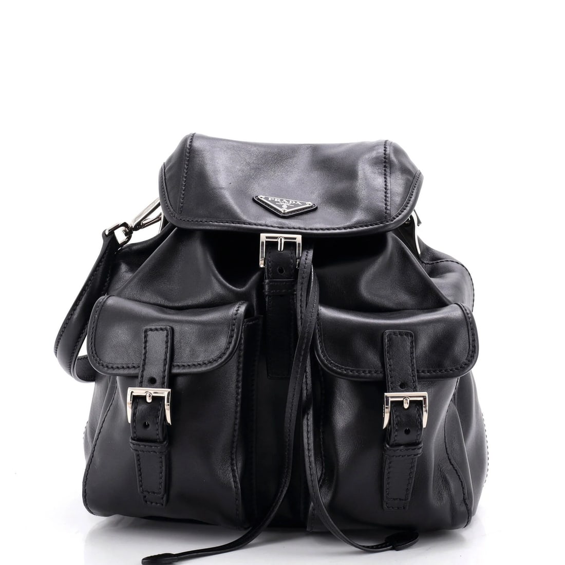 Soft Calf Prada Small Double Pocket Shoulder Bag (1 of 6)
