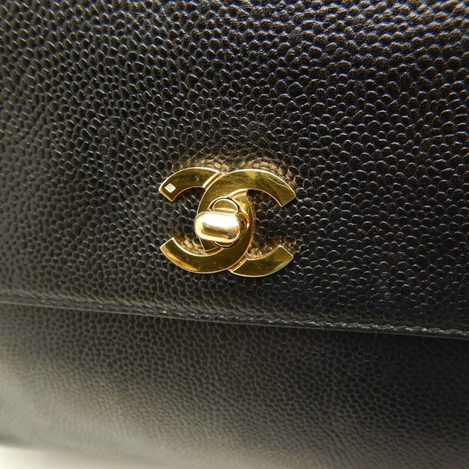 Calfskin Grained Chanel Bag Shoulder - 12