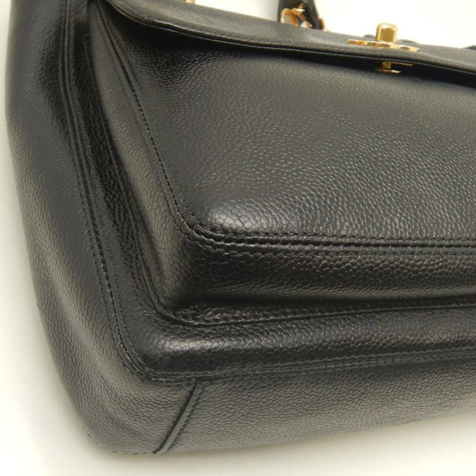 Calfskin Grained Chanel Bag Shoulder - 13