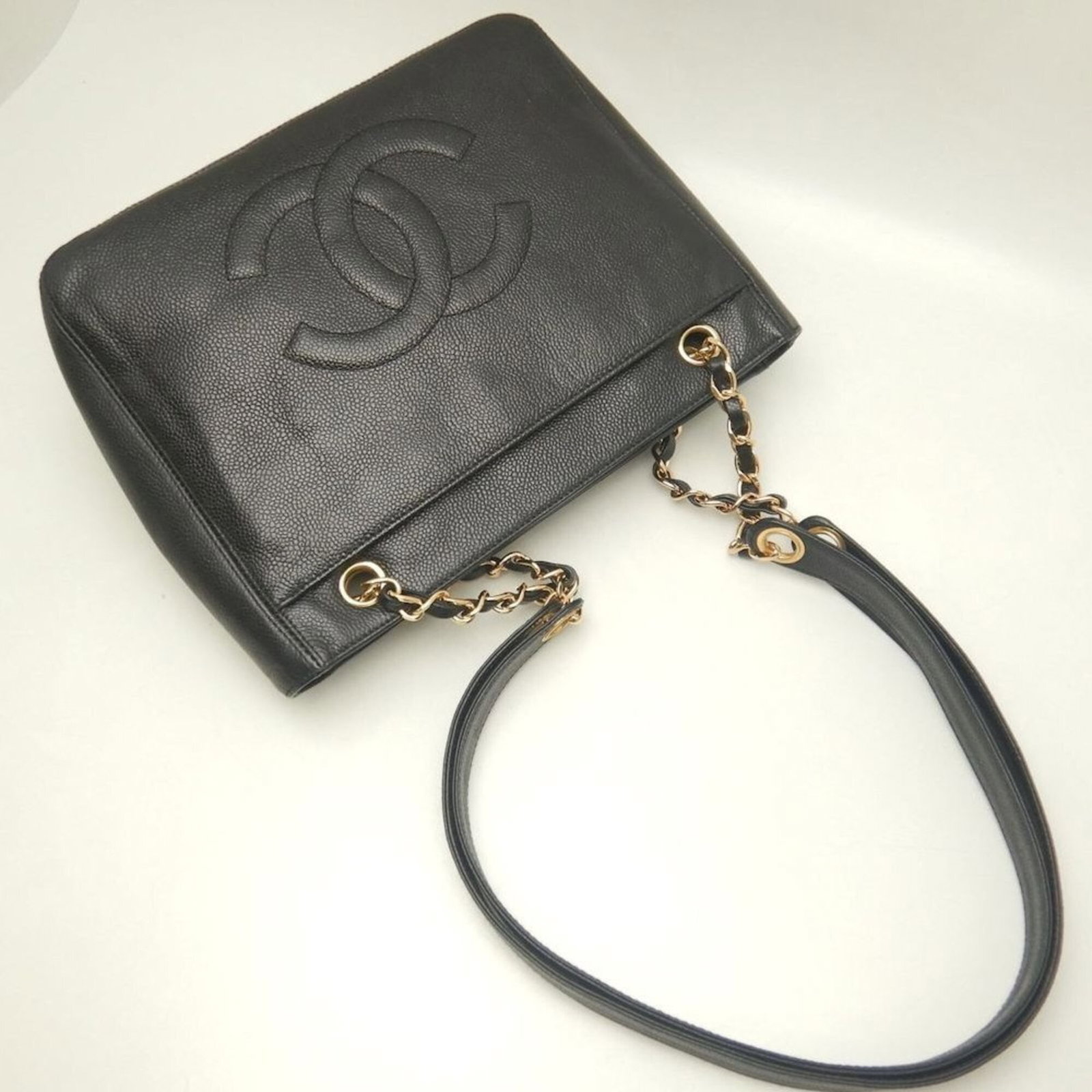 Calfskin Grained Chanel Bag Shoulder - 3