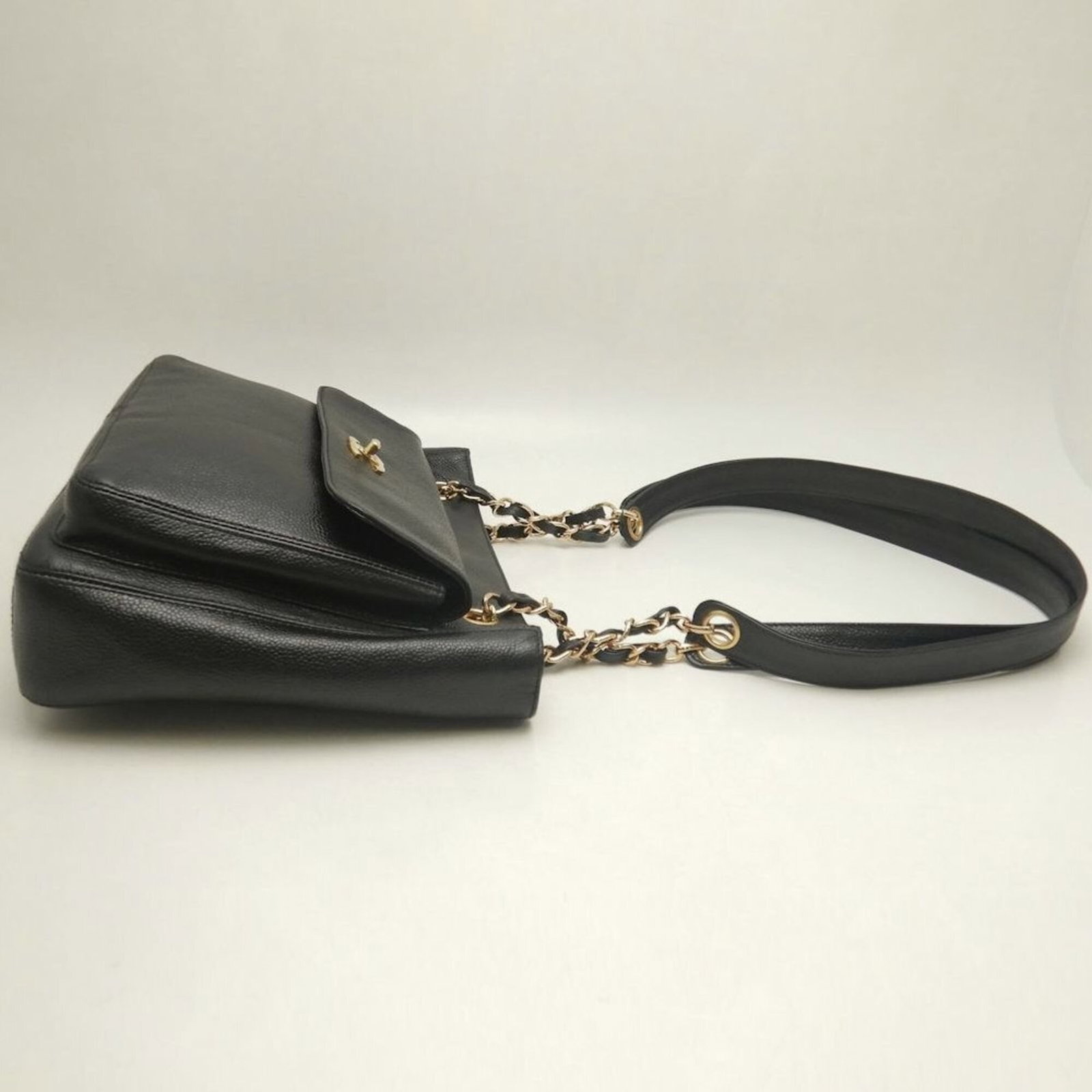 Calfskin Grained Chanel Bag Shoulder - 5