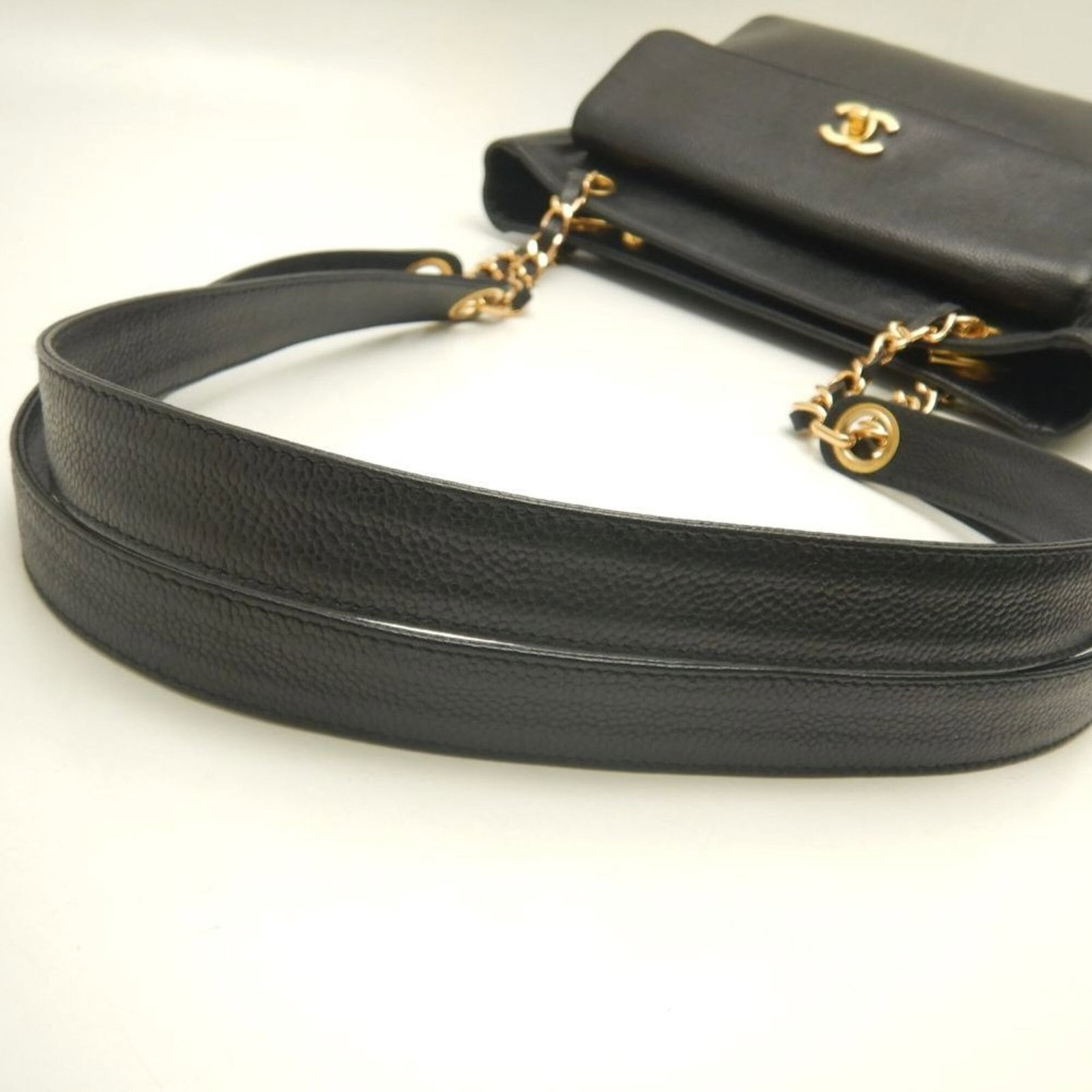 Calfskin Grained Chanel Bag Shoulder - 7
