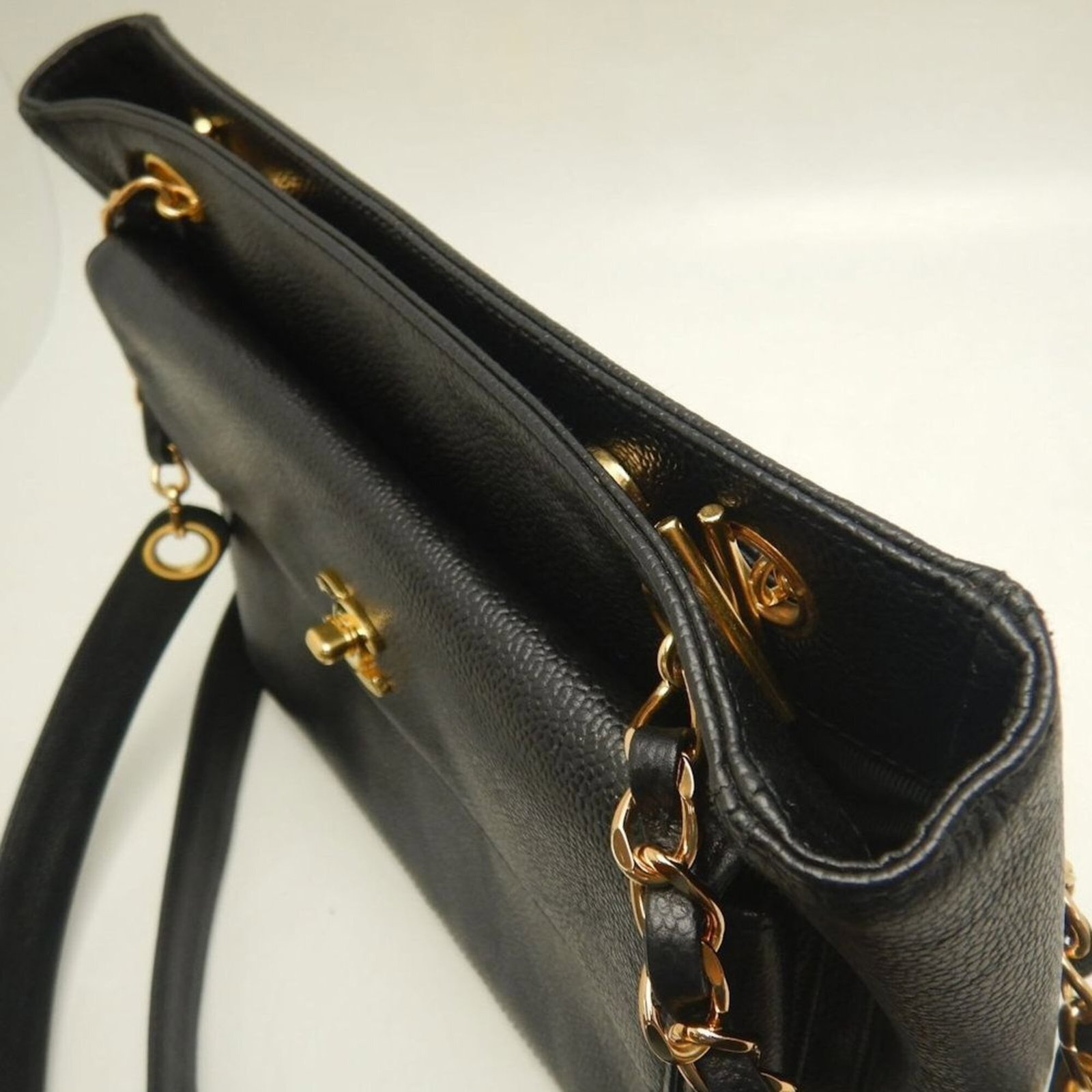 Calfskin Grained Chanel Bag Shoulder - 8