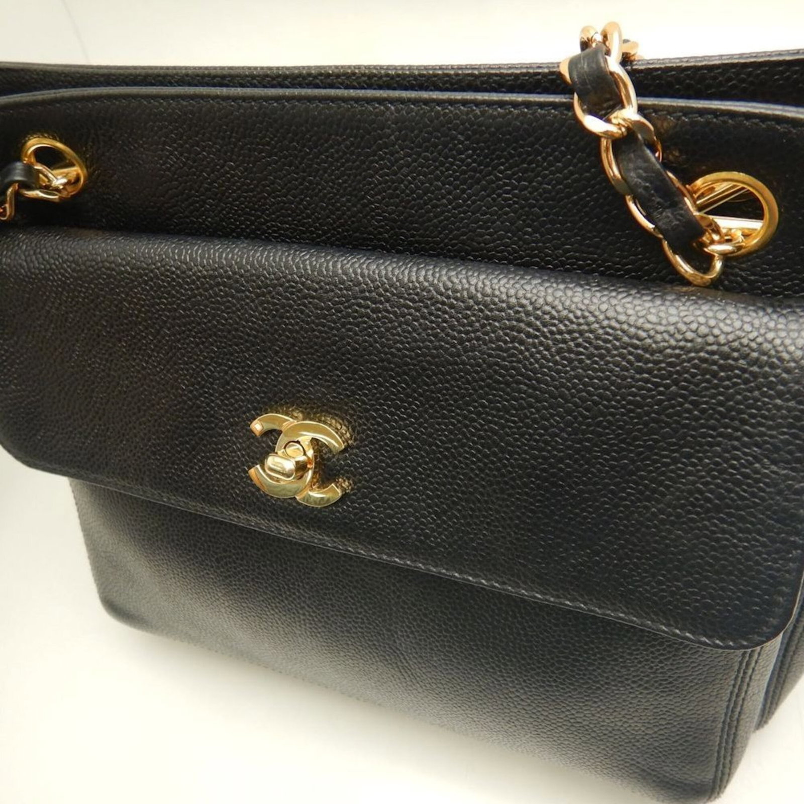 Calfskin Grained Chanel Bag Shoulder - 9