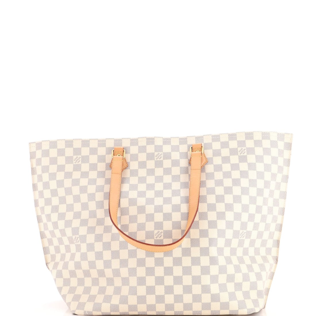Vuitton Louis All In Handbag Damier MM: Vuitton Louis All In Handbag Damier MM White Louis Vuitton All In Handbag Damier MM in Very Good Condition. This classic tote features a canvas-coated exterior with a distinctive Damier MM pattern, sc