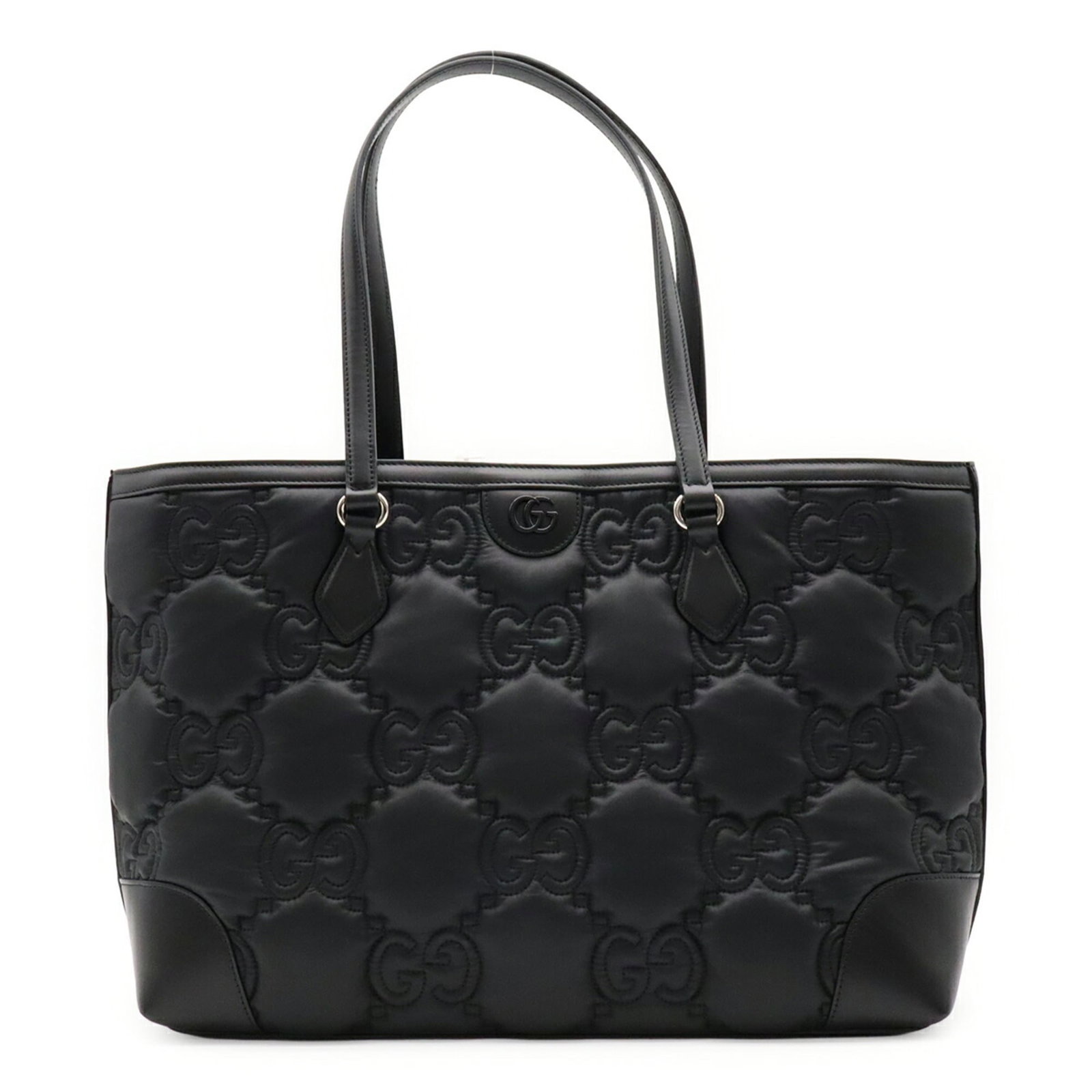 Nylon Gucci Tote Bag Shoulder: Nylon Gucci Tote Bag Shoulder Black Nylon Gucci Tote Bag with Classic Design, Perfect for Everyday Use. This 28cm x 37cm x 13.5cm tote bag is made from durable nylon and features a timeless design