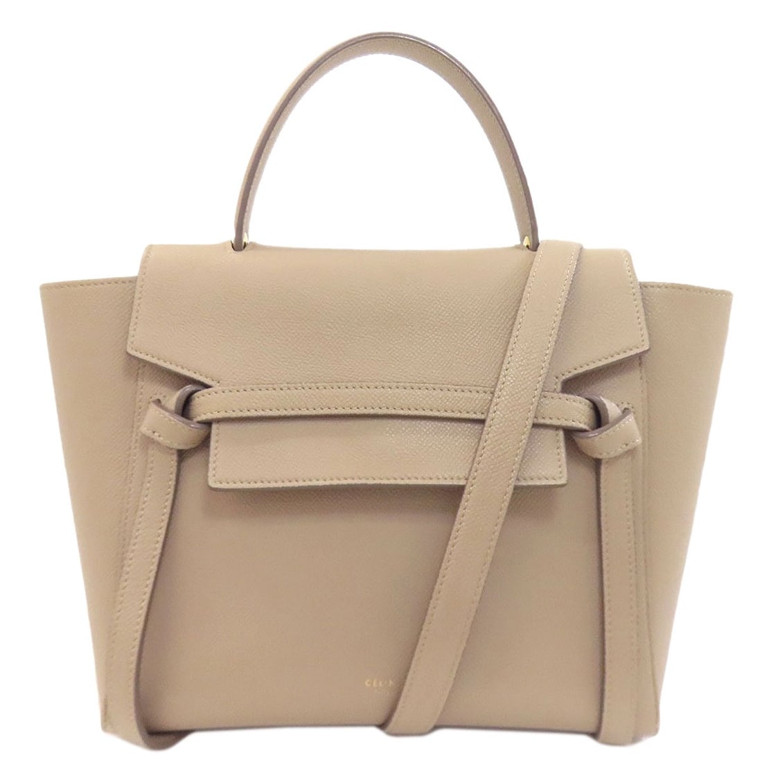 Calf Micro Belt Bag Handbag 2Way: Calf Micro Belt Bag Handbag 2Way Beige Calf Micro Belt Bag Handbag 2Way. This Celine handbag features a beige exterior made from high-quality calf material, with a classic 2Way design. The understated