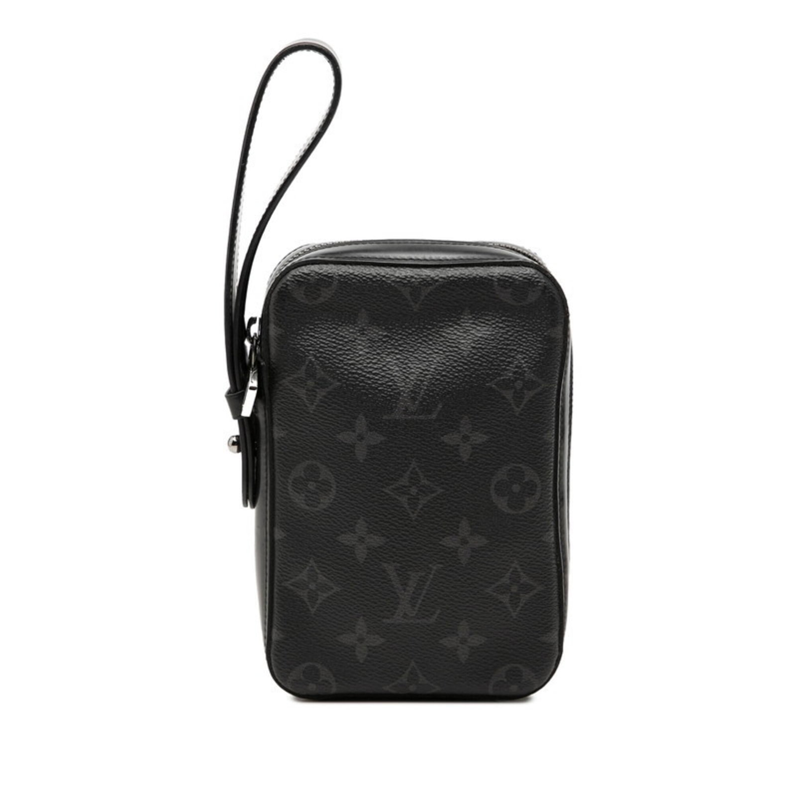 Louis Vuitton Clutch Bag Handbag Pouch Pvc Leather: Louis Vuitton Clutch Bag Handbag Pouch Pvc Leather Black Louis Vuitton Clutch Bag Made from High-Quality PVC and Leather, Measuring 17cm x 11.5cm x 4.5cm. This stylish clutch bag features a sleek desi