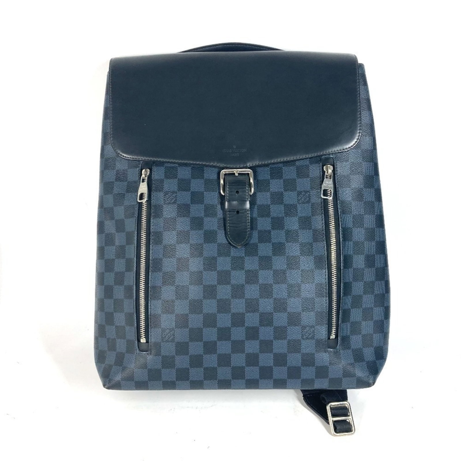 Backpack Damier Canvas by Louis Vuitton: Backpack Damier Canvas by Louis Vuitton Damier Canvas by Louis Vuitton, a classic backpack in navy, features the iconic Damier pattern in a timeless design. Made from high-quality Damier Canvas, this 