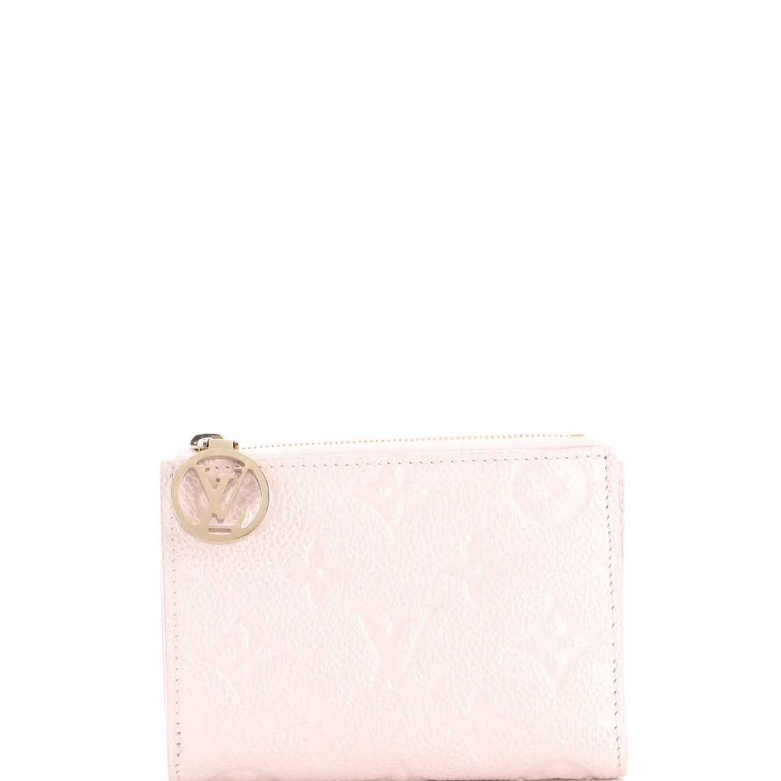 Lisa Wallet Louis Vuitton Empreinte Monogram Compact Leather: Lisa Wallet Louis Vuitton Empreinte Monogram Compact Leather Pink Monogram Empreinte Leather Compact Wallet by Louis Vuitton, featuring a unique pink exterior with gold tone hardware, and a matching p