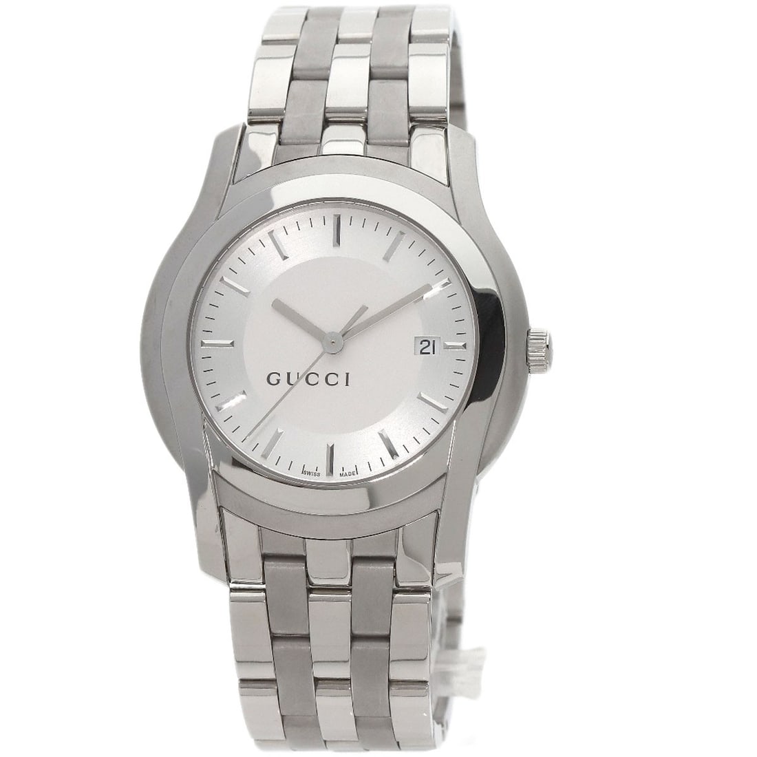 Face Watches Stainless Steel Round Gucci 5500Xl: Face Watches Stainless Steel Round Gucci 5500Xl Stainless steel round face, a sleek and modern design, adds a touch of sophistication to any outfit. Featuring an analog display and quartz movement, th
