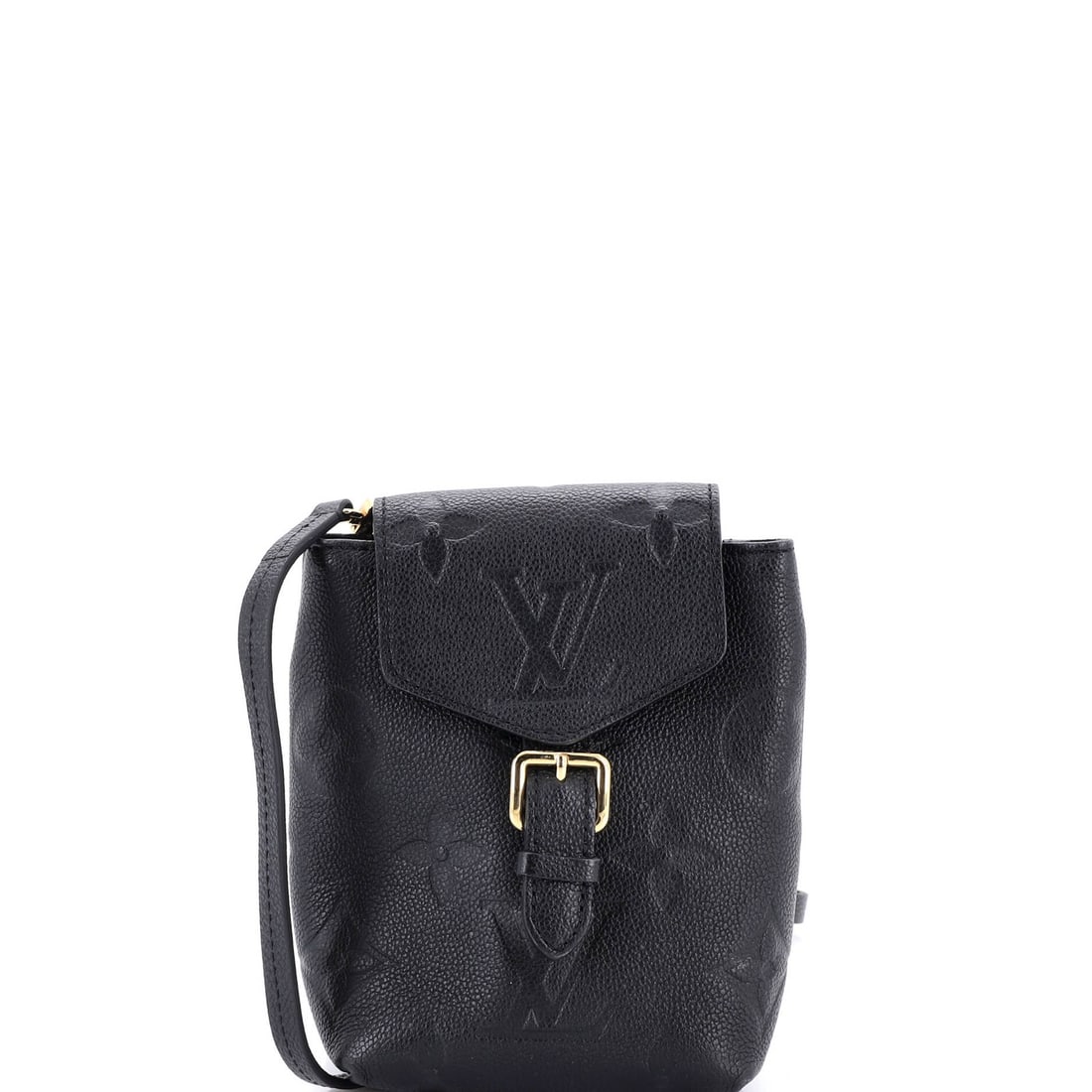 Tiny Giant Monogram Backpack Empreinte Louis Vuitton: Tiny Giant Monogram Backpack Empreinte Louis Vuitton Tiny Giant Monogram Backpack Empreinte Louis Vuitton features a classic black leather exterior with gold hardware, showcasing the iconic Empreinte 