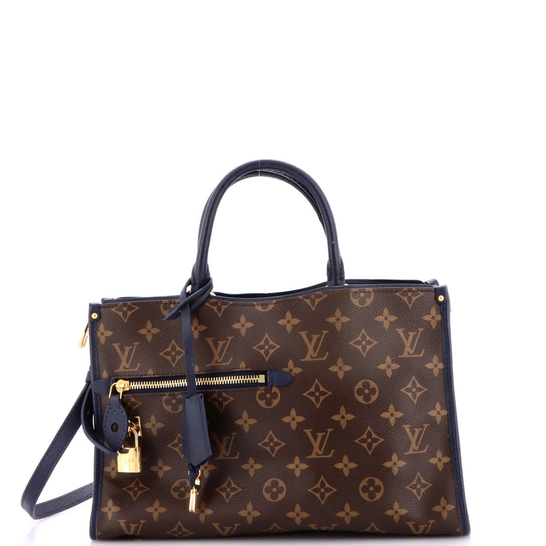 Louis Vuitton Popincourt NM Handbag Monogram Canvas with Leather PM: Louis Vuitton Popincourt NM Handbag Monogram Canvas with Leather PM Brown Louis Vuitton Popincourt NM Handbag Monogram Canvas with Leather PM features a classic totes design with a 5" handle drop and
