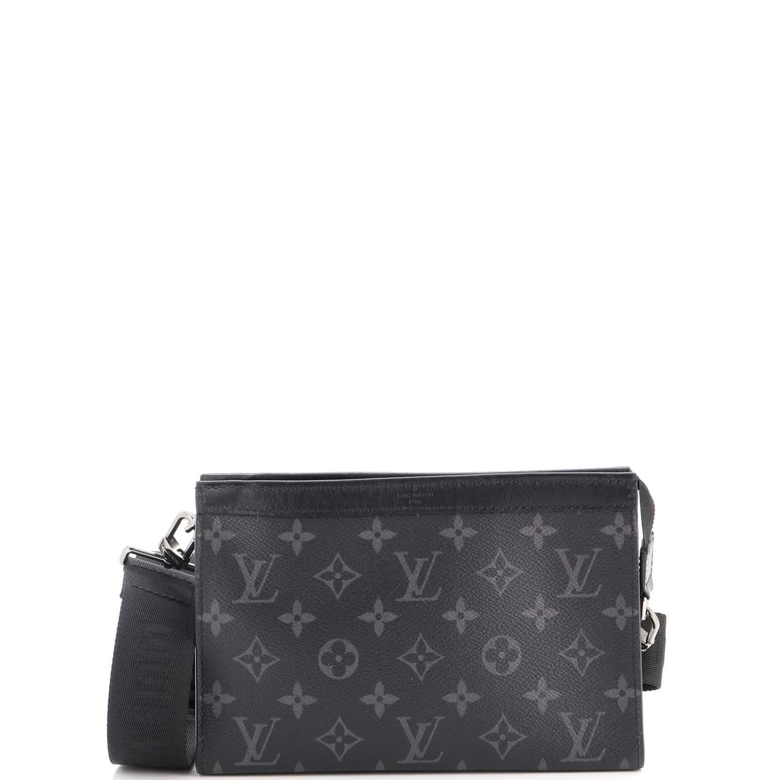 Eclipse Monogram Wearable Canvas Wallet Gaston Louis Vuitton: Eclipse Monogram Wearable Canvas Wallet Gaston Louis Vuitton The Eclipse Monogram Wearable Canvas Wallet by Louis Vuitton boasts a sleek, black design with a subtle touch of monogrammed elegance. This