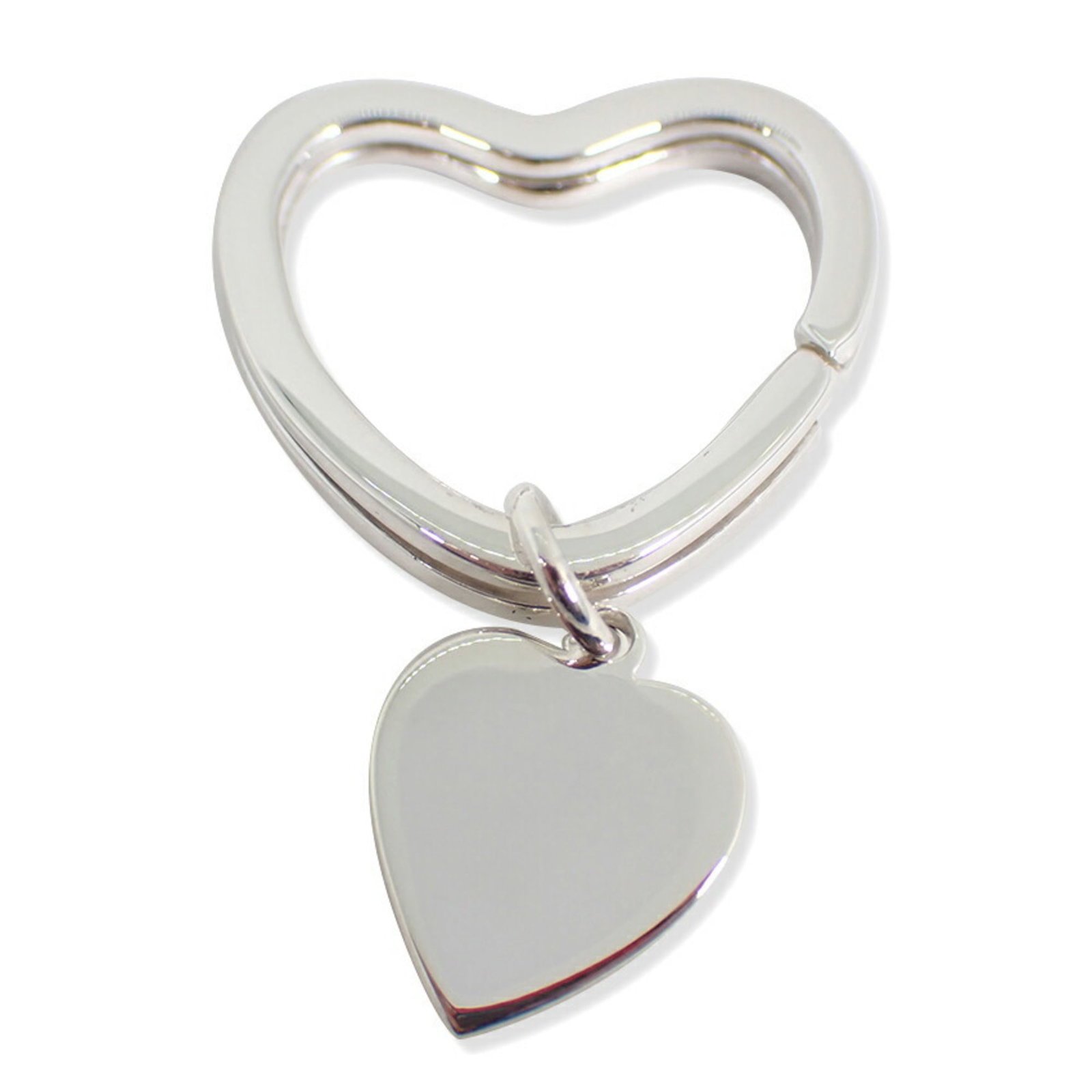 Silver Tiffany Keyring Sterling: Silver Tiffany Keyring Sterling Sterling silver 925, this 25.3cm x 26.2cm keyring boasts a sleek design, bearing a signature from the artist. Made from high-quality material, it offers a touch of soph