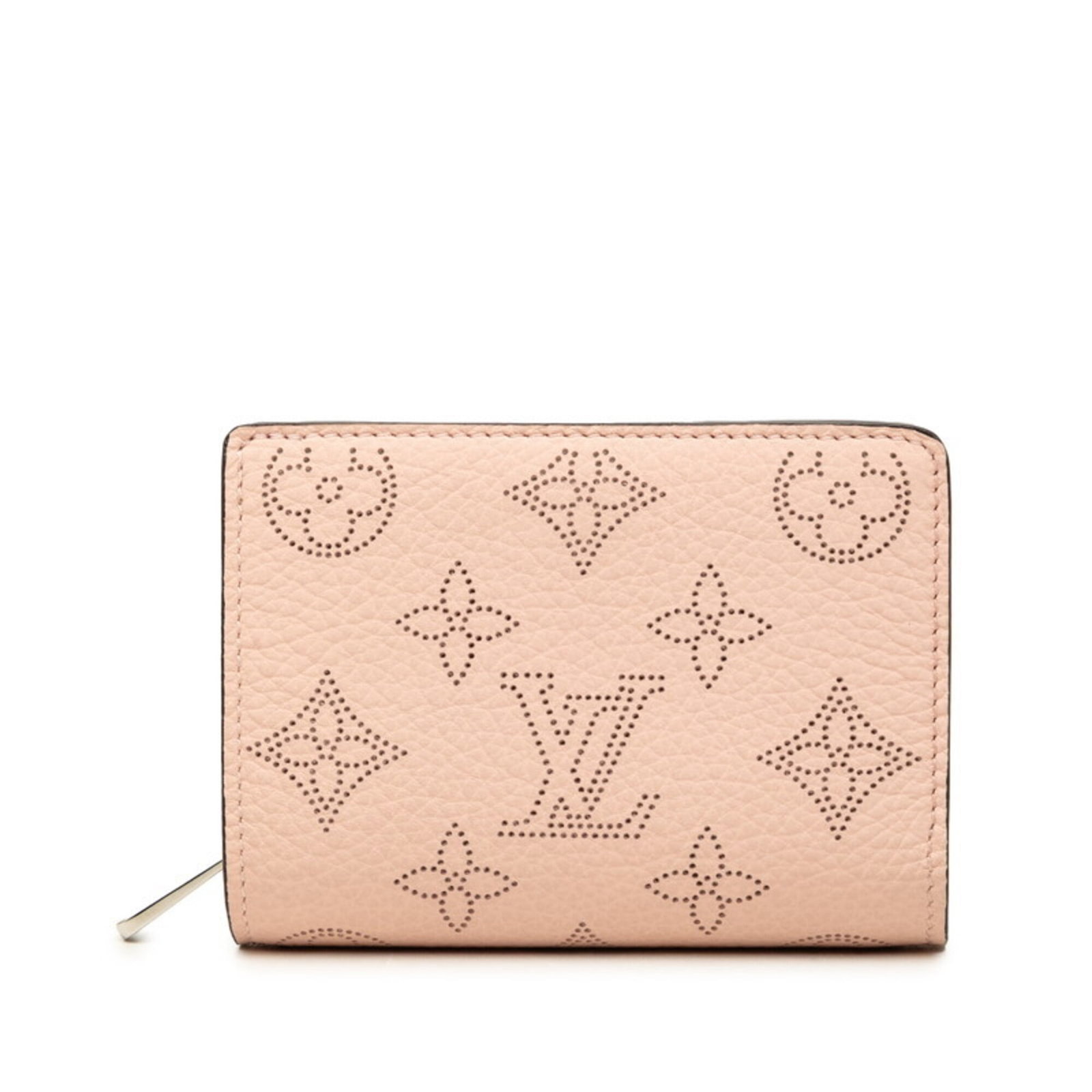 Louis Vuitton Wallet (Bi-Fold) Leather: Louis Vuitton Wallet (Bi-Fold) Leather Pink leather bi-fold wallet from Louis Vuitton, featuring the iconic Monogram pattern. Measuring 11cm x 8cm x 3cm, this stylish wallet is perfect for everyday