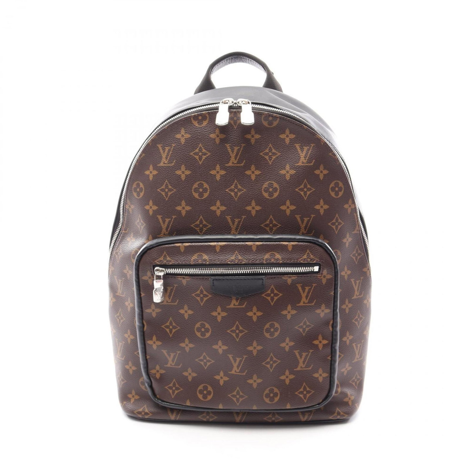 Canvas Leather Coated Louis Vuitton Backpack: Canvas Leather Coated Louis Vuitton Backpack Canvas Leather Coated Louis Vuitton Backpack in Black and Brown. This stylish backpack boasts a unique combination of coated canvas and leather, providing 