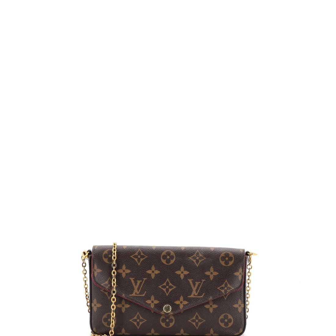 Monogram Pochette Canvas Vuitton Felicie Louis: Monogram Pochette Canvas Vuitton Felicie Louis The Louis Vuitton Felicie Pochette Monogram Canvas Vuitton is a stylish cross body bag with a classic design. Measuring 4.5" tall and 8" wide, this poche