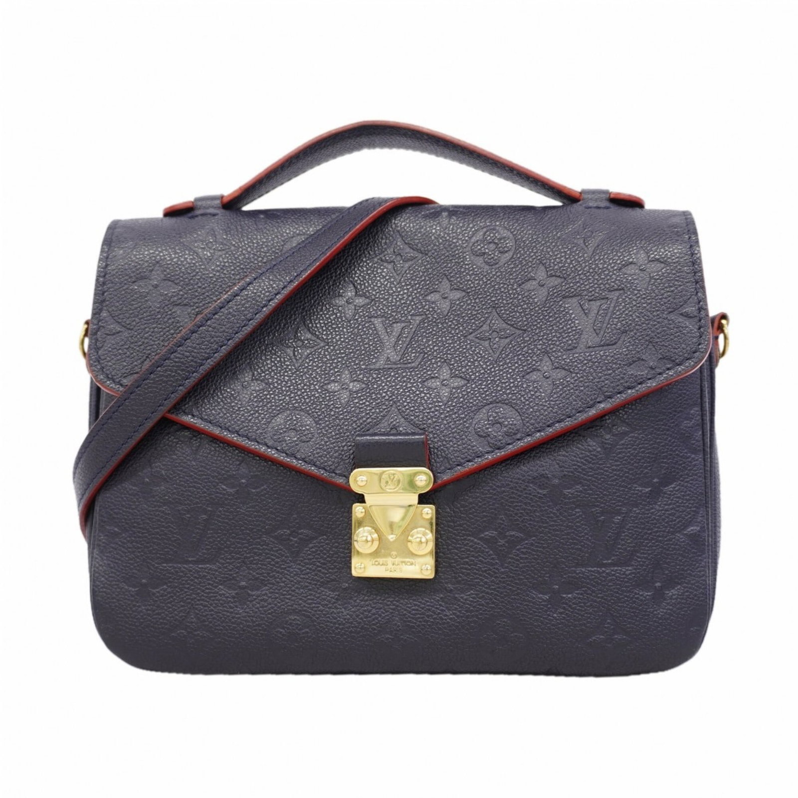 Handbag Louis Vuitton: Handbag Louis Vuitton Marine rouge Louis Vuitton handbag, featuring a classic design with a 20cm x 24.5cm x 7cm size, making it a stylish and compact accessory. This handbag boasts a signature from th