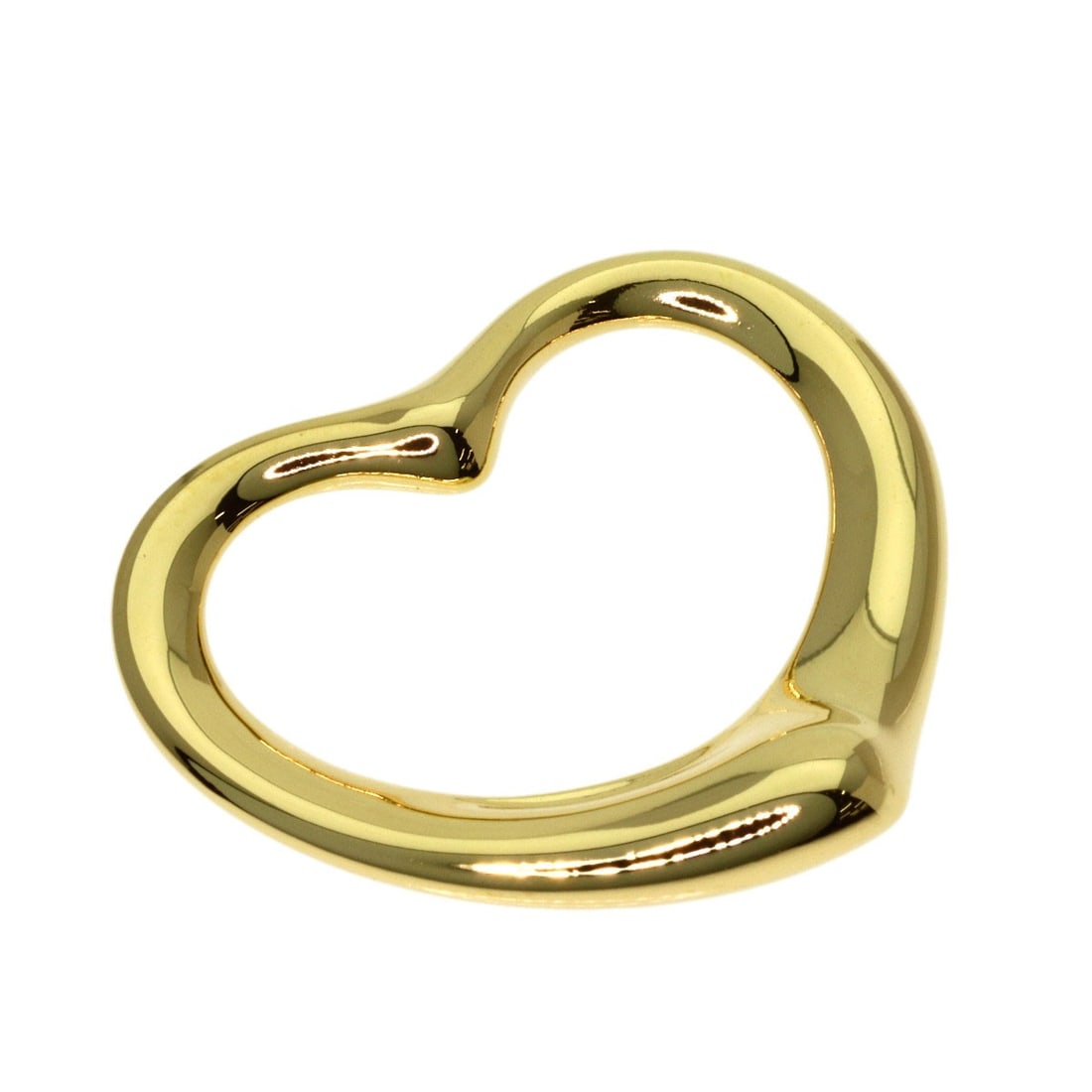 Yellow Gold Pendant K18 Open Heart Tiffany&Co: Yellow Gold Pendant K18 Open Heart Tiffany&Co K18 Yellow Gold Pendant with Open Heart Design, a stunning piece from Tiffany&Co. This pendant showcases a bold open heart design crafted from 18k K18 yel