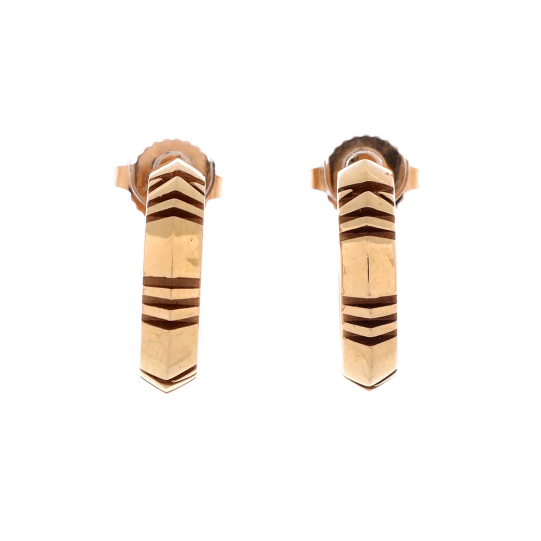 Tiffany & Co. Atlas X Hoop Earrings 18K Rose Gold Small: Tiffany & Co. Atlas X Hoop Earrings 18K Rose Gold Small Tiffany & Co.'s Atlas X Hoop Earrings are a stylish and elegant accessory, featuring 18K rose gold metal and a classic hoop design. The small si