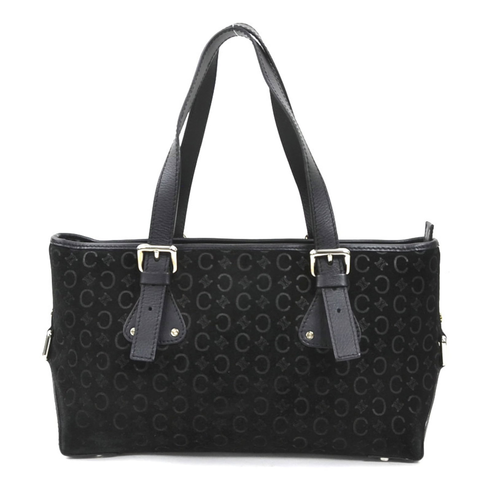 Celine Handbag Tote Bag Suede Leather: Celine Handbag Tote Bag Suede Leather Suede leather and black color make this Celine handbag tote bag a sleek and sophisticated accessory. Measuring 18cm x 29cm x 11cm, it offers a spacious interior f