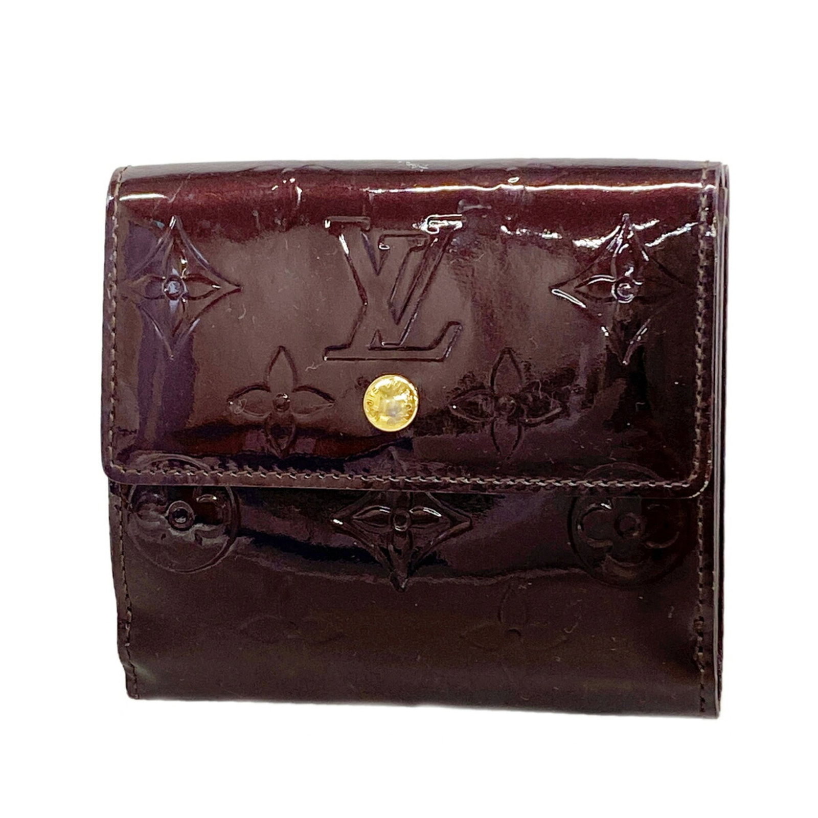 Louis Vuitton Wallet (Bi-Fold): Louis Vuitton Wallet (Bi-Fold) Amarante bi-fold wallet from Louis Vuitton, featuring the iconic monogram pattern, measures 10cm x 11cm x 3cm. This stylish wallet is a classic accessory for everyday us