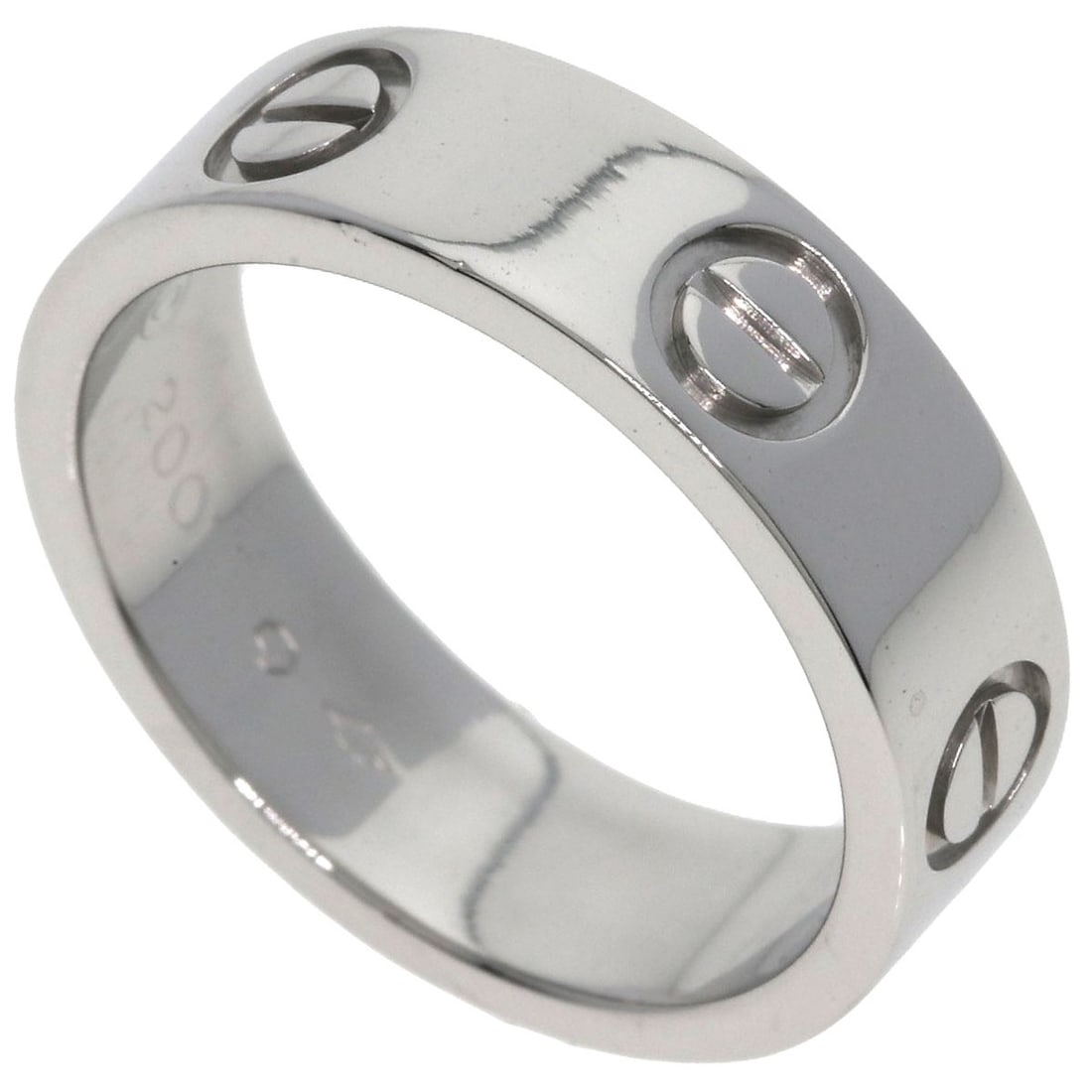 Cartier Love Ring #51 Ring Platinum Pt950: Cartier Love Ring #51 Ring Platinum Pt950 Platinum Pt950 Cartier Love Ring #51, a sleek and sophisticated design, boasts a striking silver finish. This elegant ring features a signature that bears