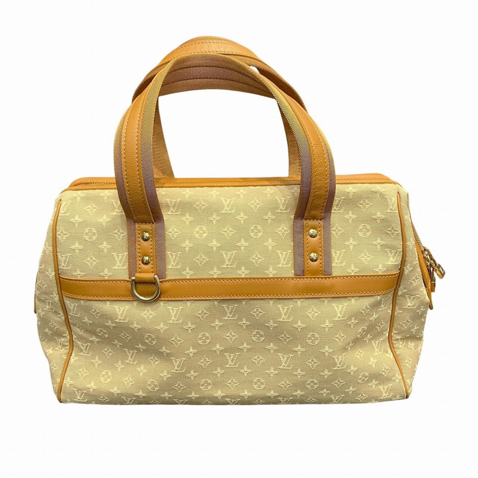 Canvas Leather Louis Vuitton Handbag: Canvas Leather Louis Vuitton Handbag Canvas Leather Louis Vuitton Handbag in Beige. This classic handbag features a canvas and leather combination, with a signature Louis Vuitton design. Measuring 24c