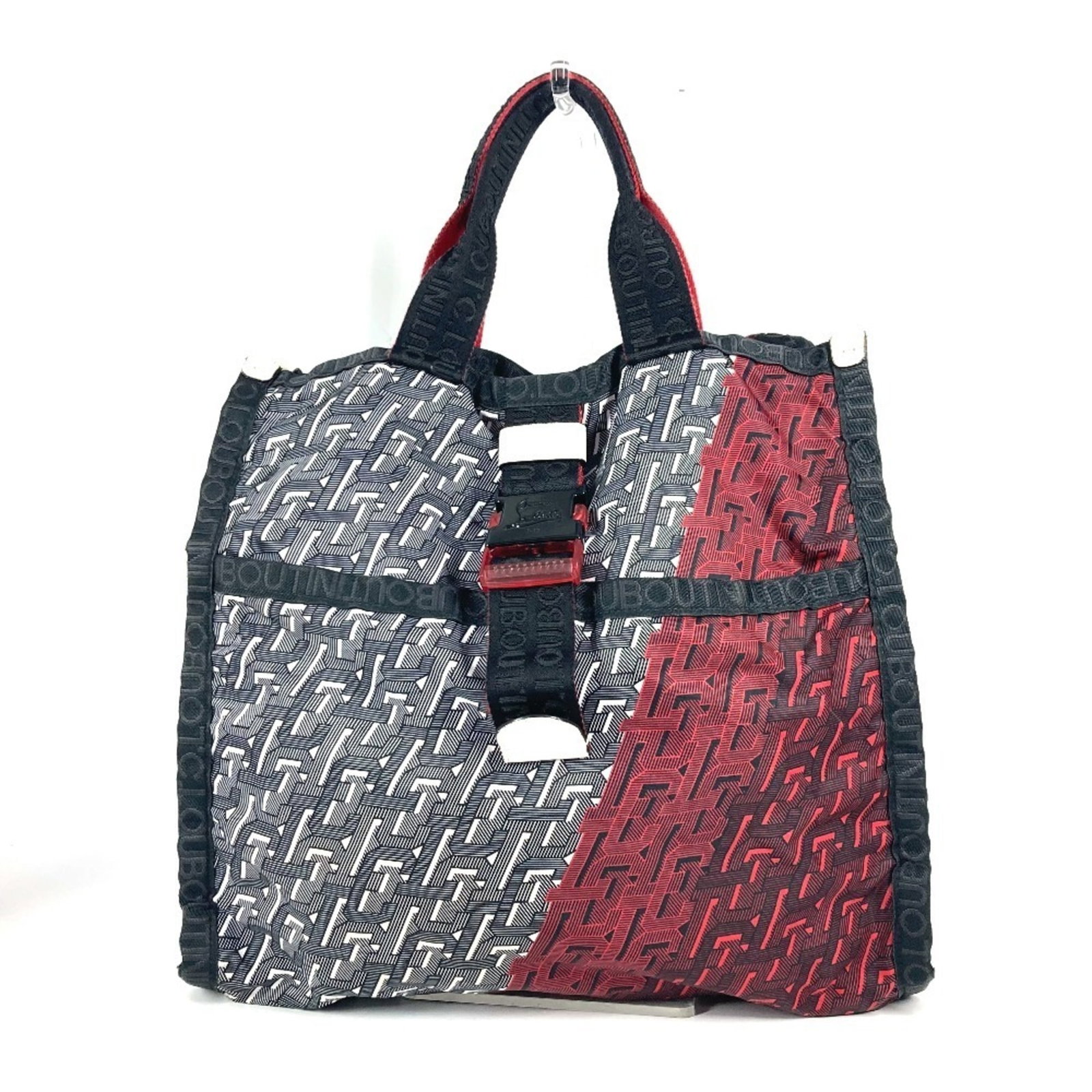 Nylon Tote Bag Christian Louboutin Handbag Shoulder: Nylon Tote Bag Christian Louboutin Handbag Shoulder Christian Louboutin's Nylon Tote Bag is a stylish and versatile shoulder bag, available in black, red, and white colors. Measuring 36.5cm x 37cm x