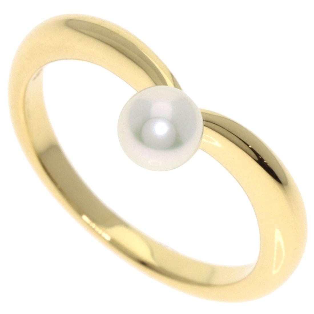 K18 Yellow Gold Pearl Ring Mikimoto: K18 Yellow Gold Pearl Ring Mikimoto K18 Yellow Gold Pearl Ring Mikimoto boasts a stunning gold setting, featuring a beautiful pearl as the main attraction. This exquisite piece is crafted from