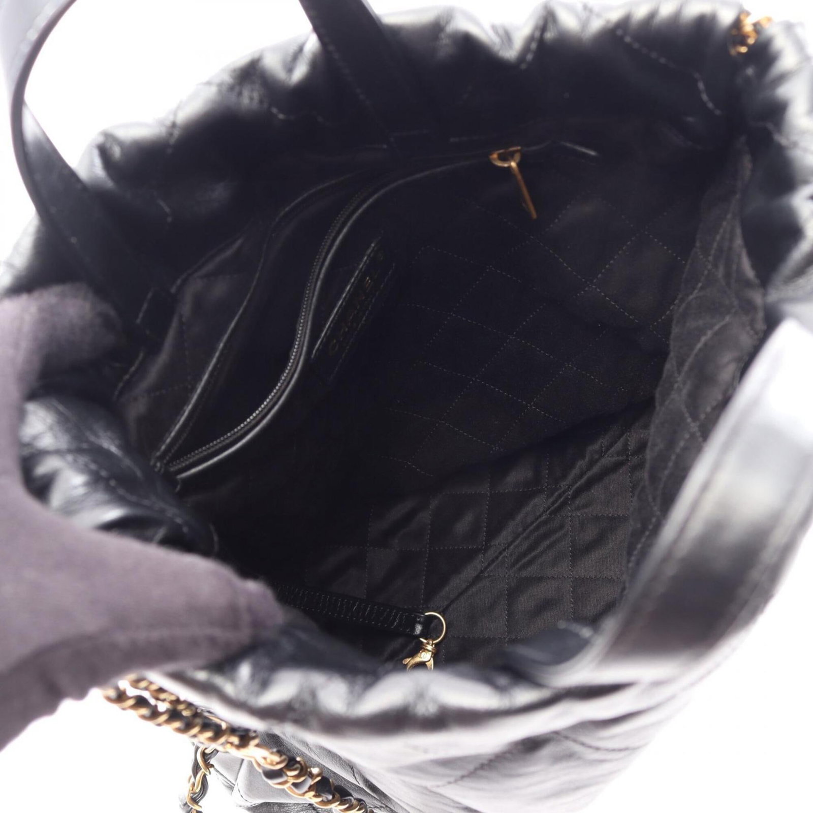 Leather Handbag Backpack Chanel - 3