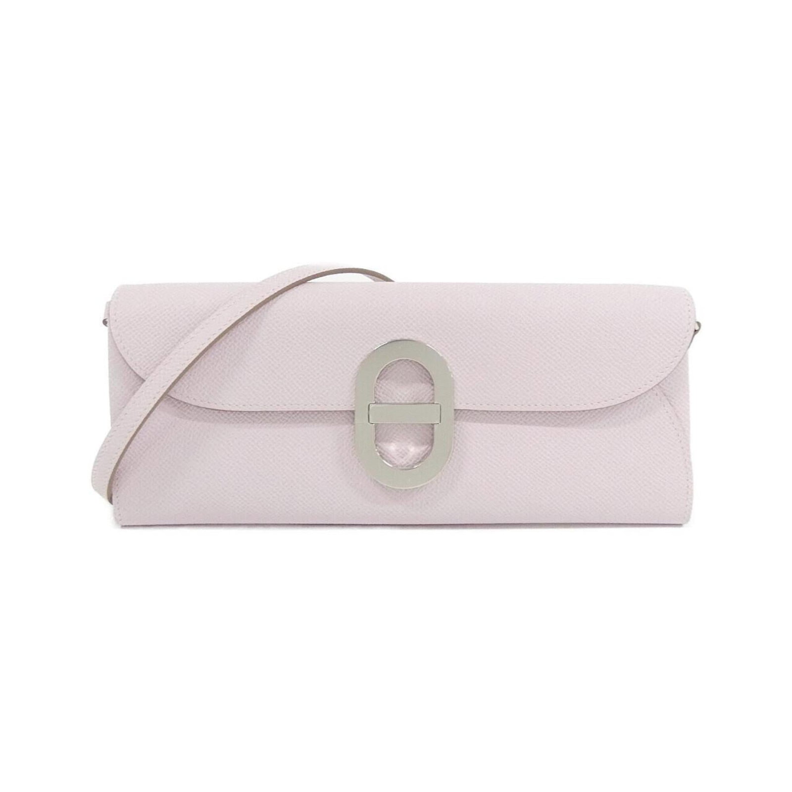 Epsom Leather Chain Wallet Shoulder: Epsom Leather Chain Wallet Shoulder Epsom leather chain shoulder wallet with a sleek 10cm x 24cm design, featuring a slim 1cm profile for effortless carrying. This stylish wallet boasts a